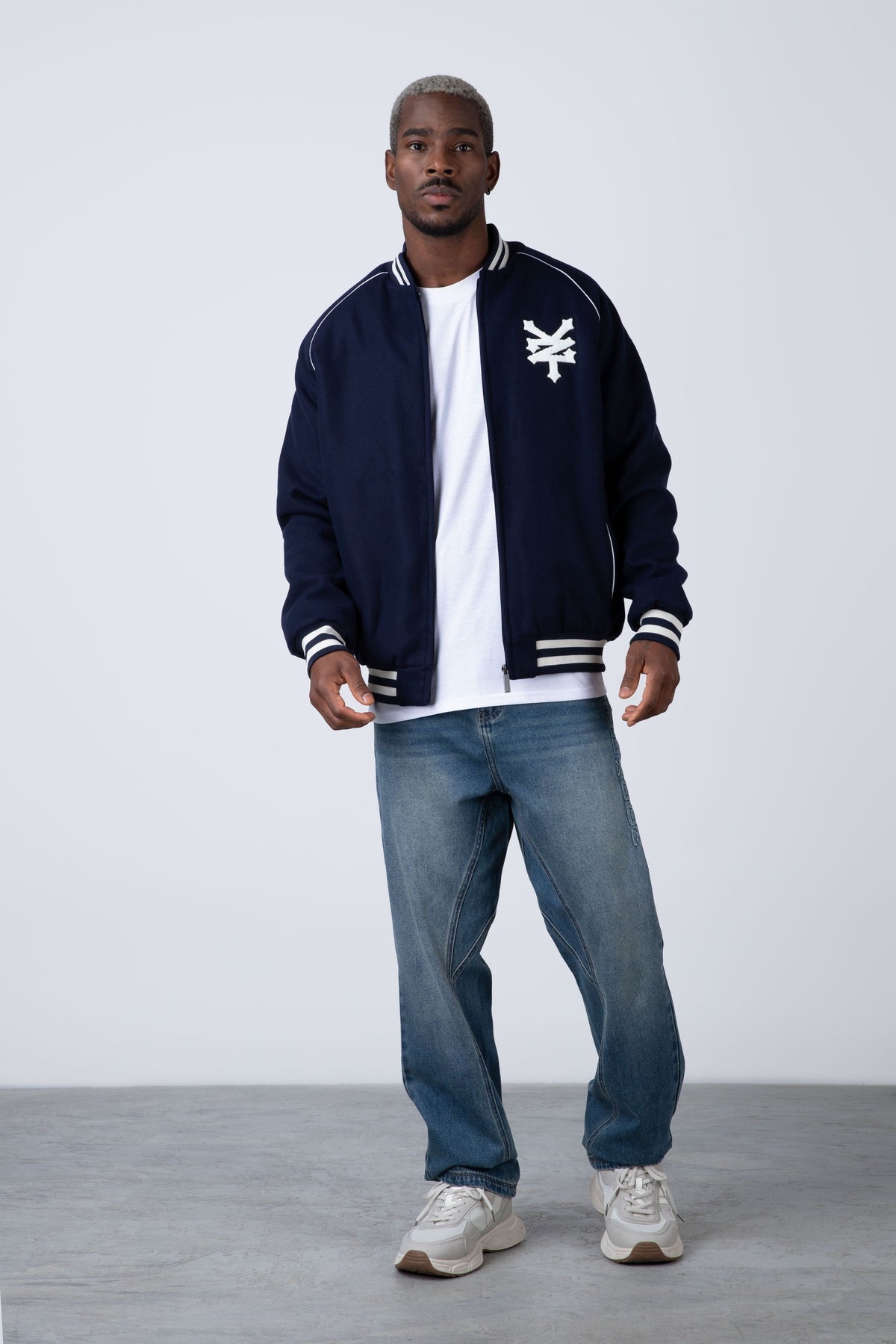 Chaqueta Bomber Stencil Azul Zoo York