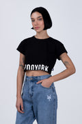 Polera Manga Corta Croplife Negro