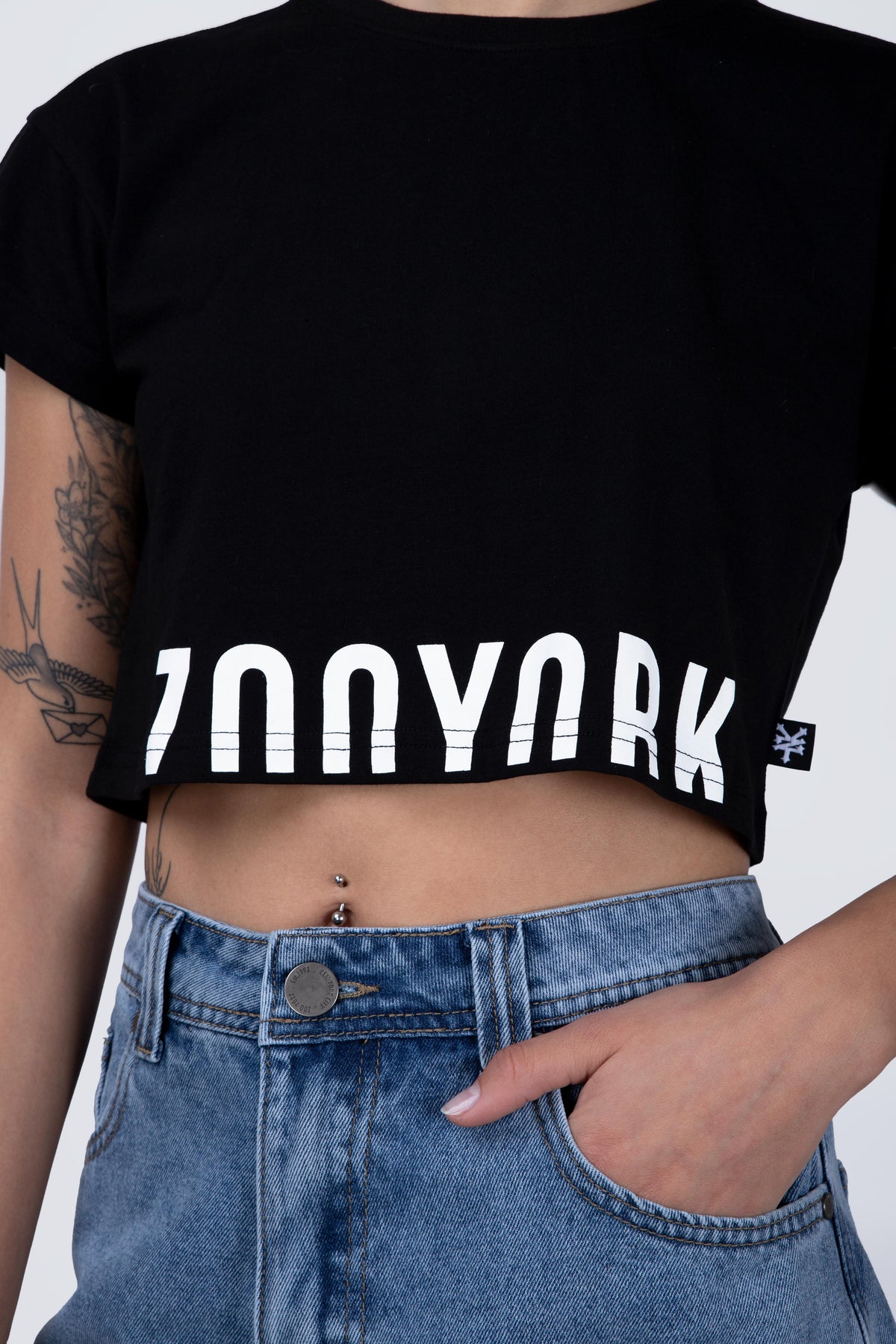 Polera Manga Corta Croplife Negro