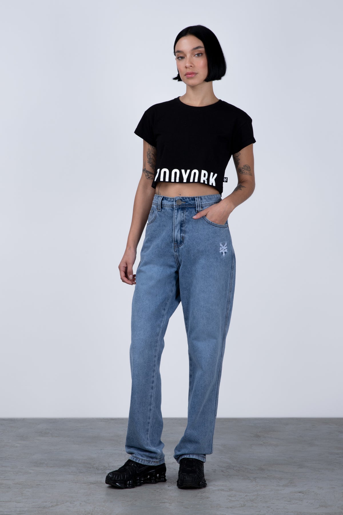 Polera Manga Corta Croplife Negro