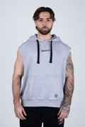 Poleron Con Gorro Sin Manga Frontlever Gris