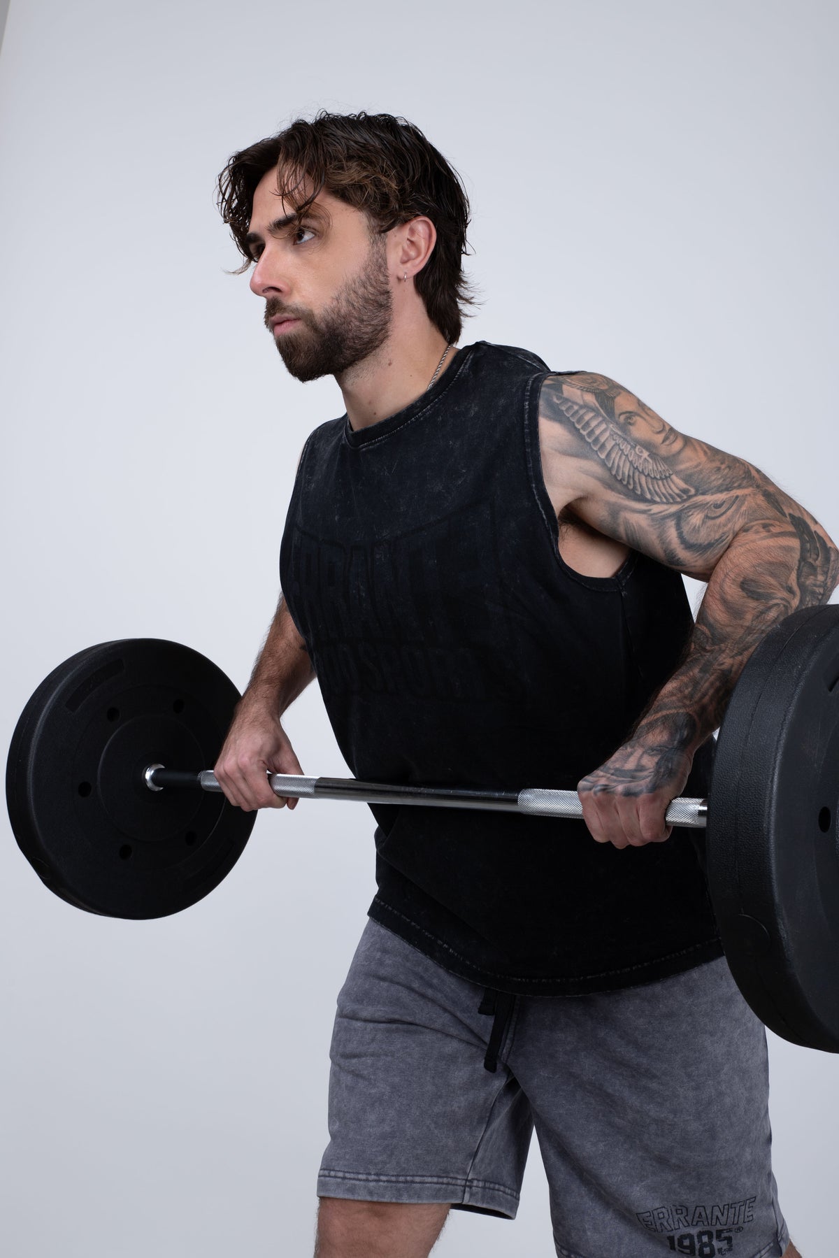Polera Sin Manga Frontlever Gris