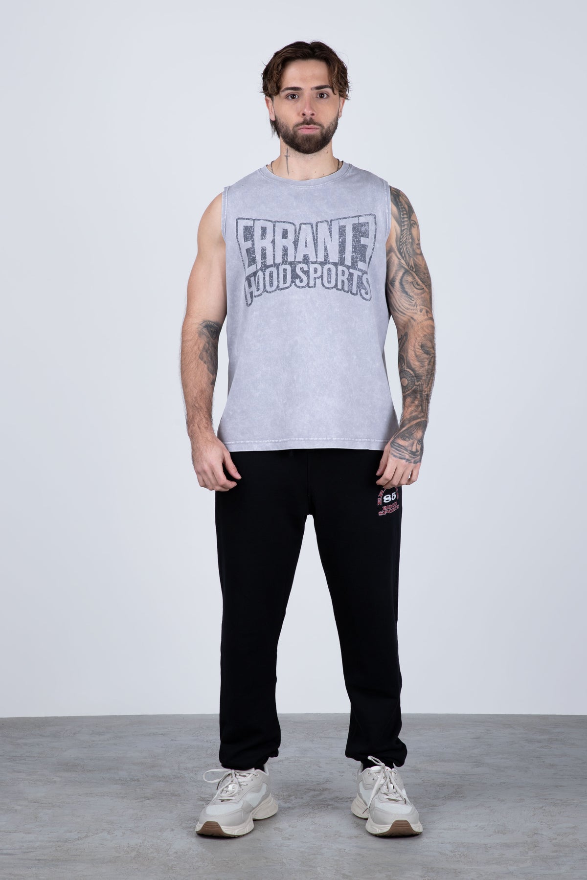 Polera Sin Manga Frontlever Gris