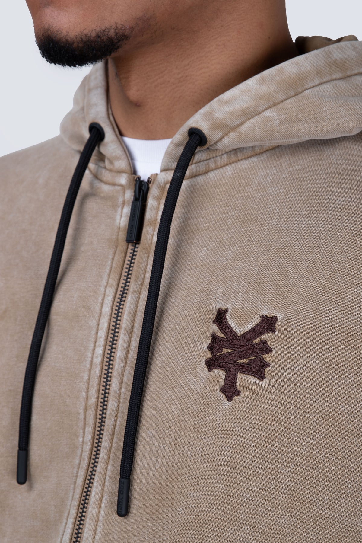 Poleron Con Cierre Original Well Beige