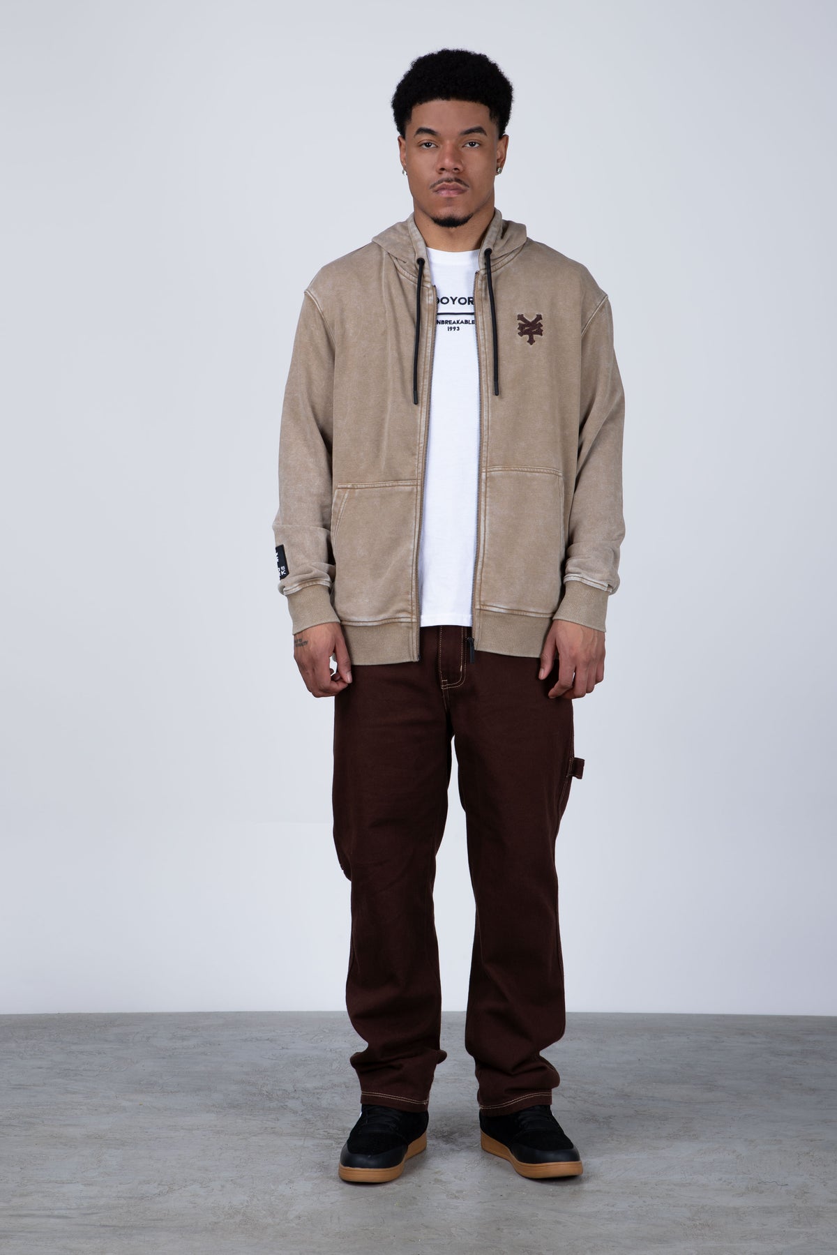 Poleron Con Cierre Original Well Beige