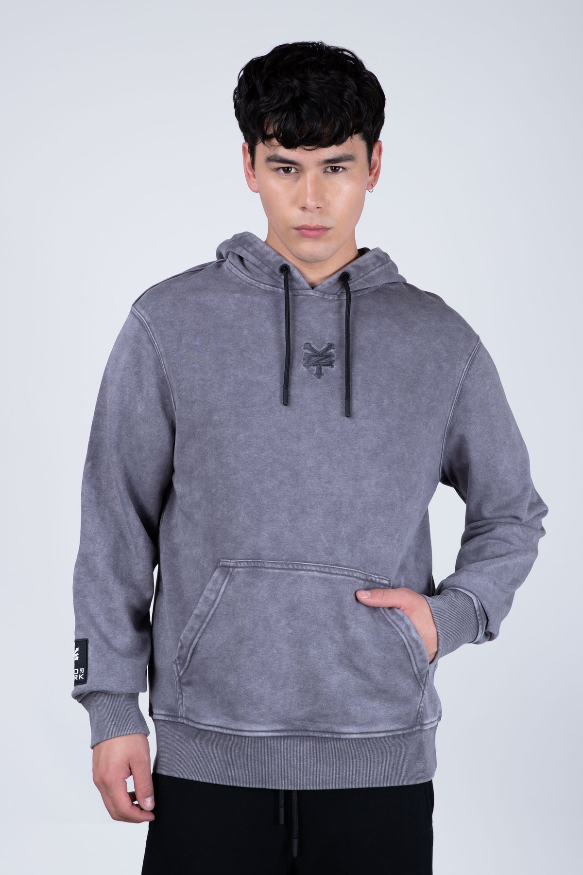 Poleron Con Gorro Original Well Gris