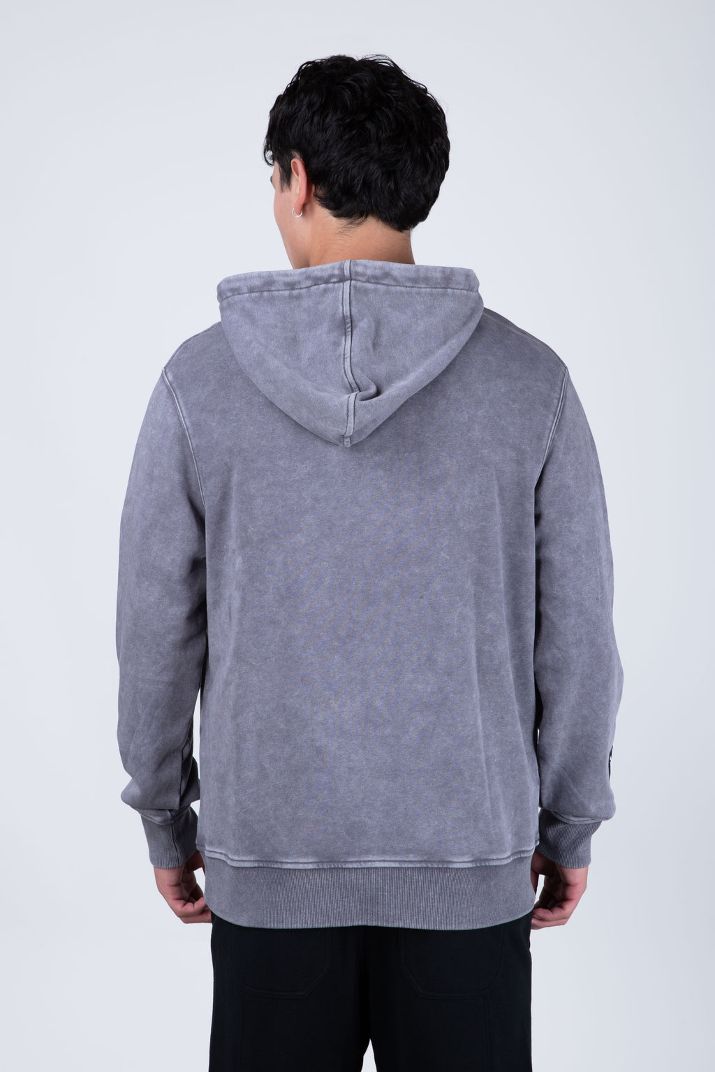 Poleron Con Gorro Original Well Gris