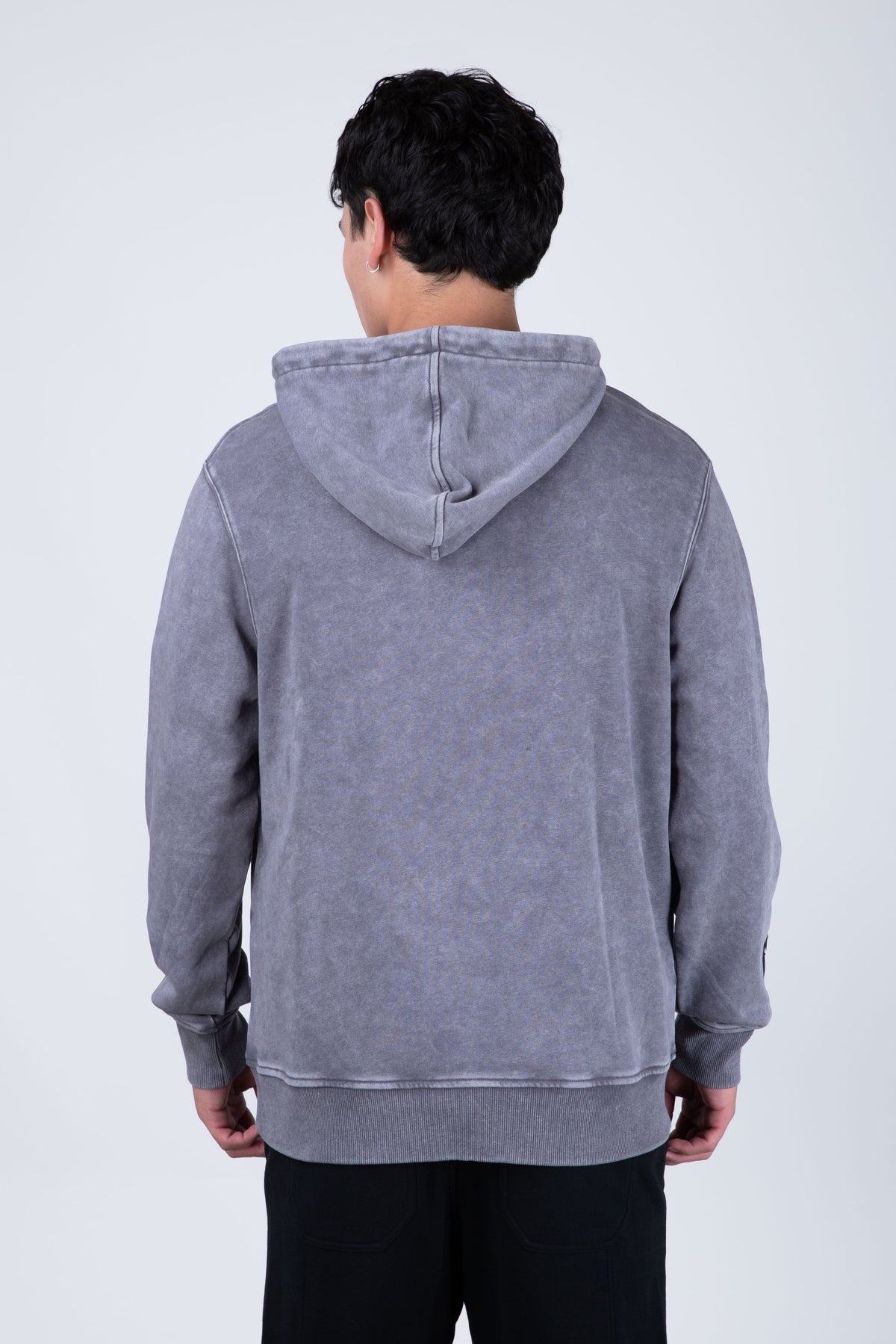 Poleron Con Gorro Original Well Gris