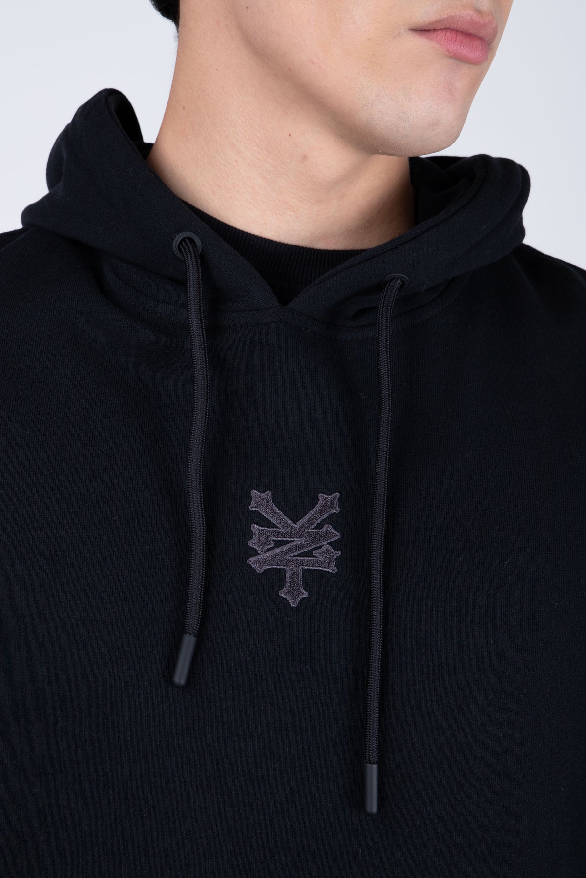 Poleron Con Gorro Original Well Negro