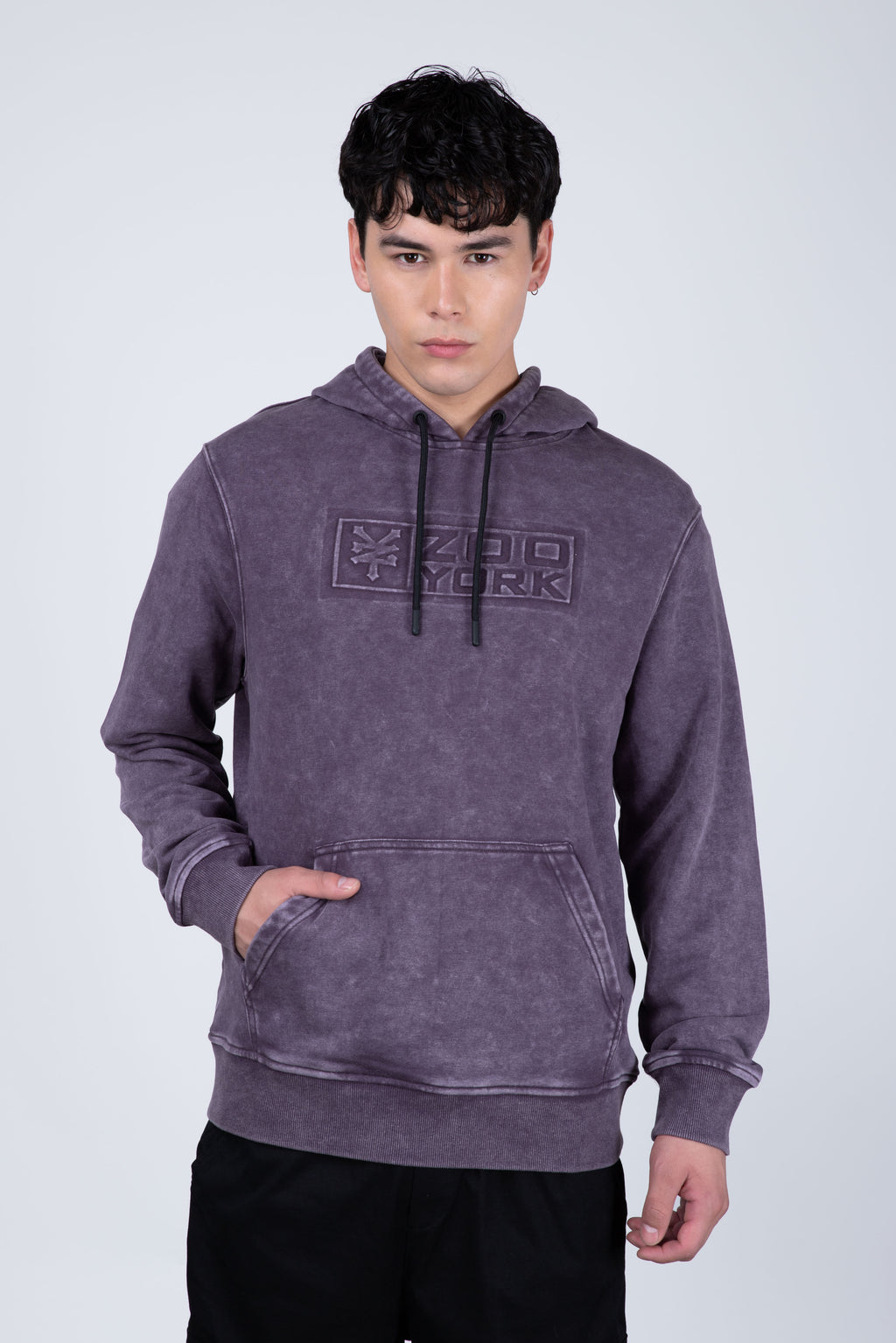 Poleron Con Gorro North Morado