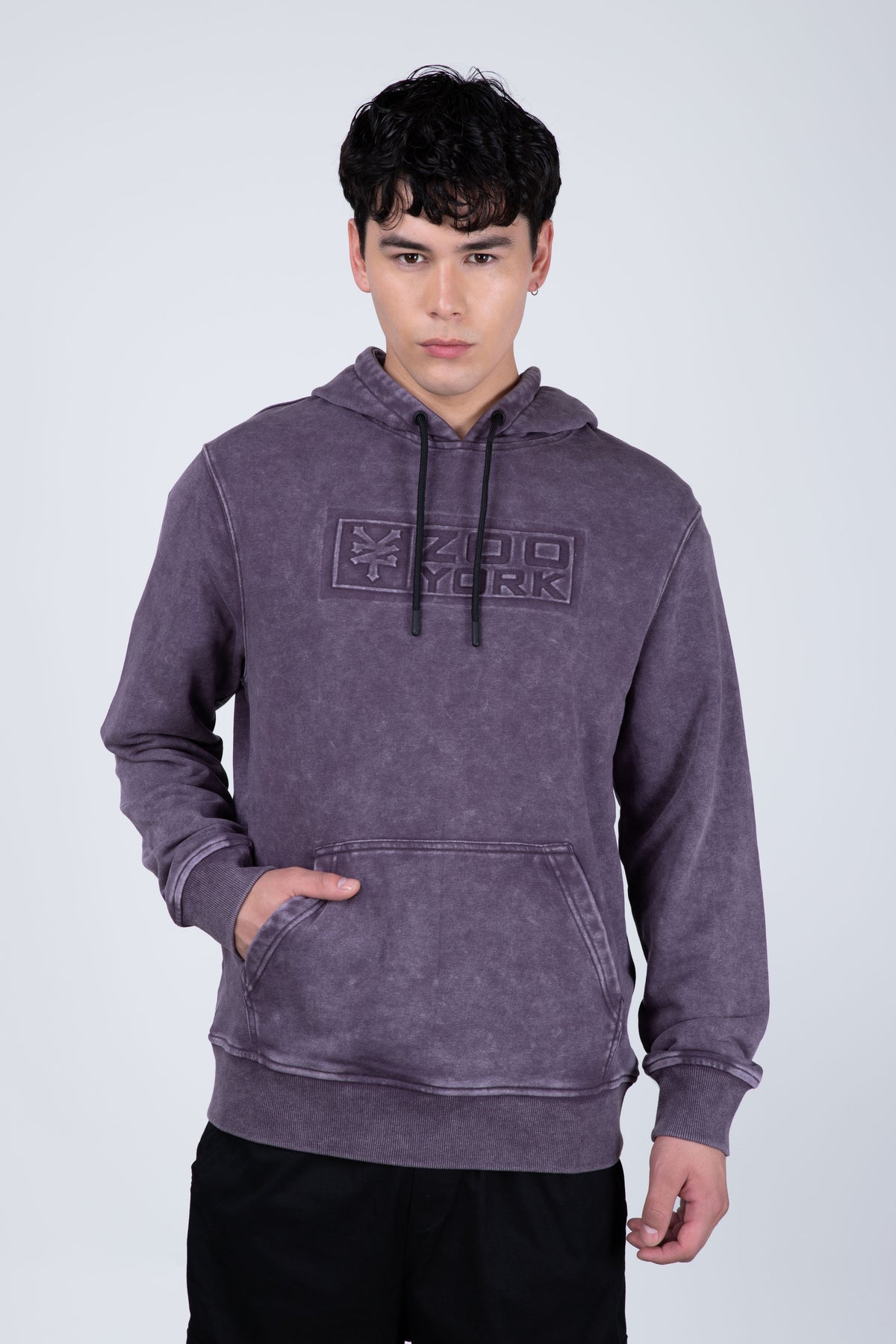 Poleron Con Gorro North Morado
