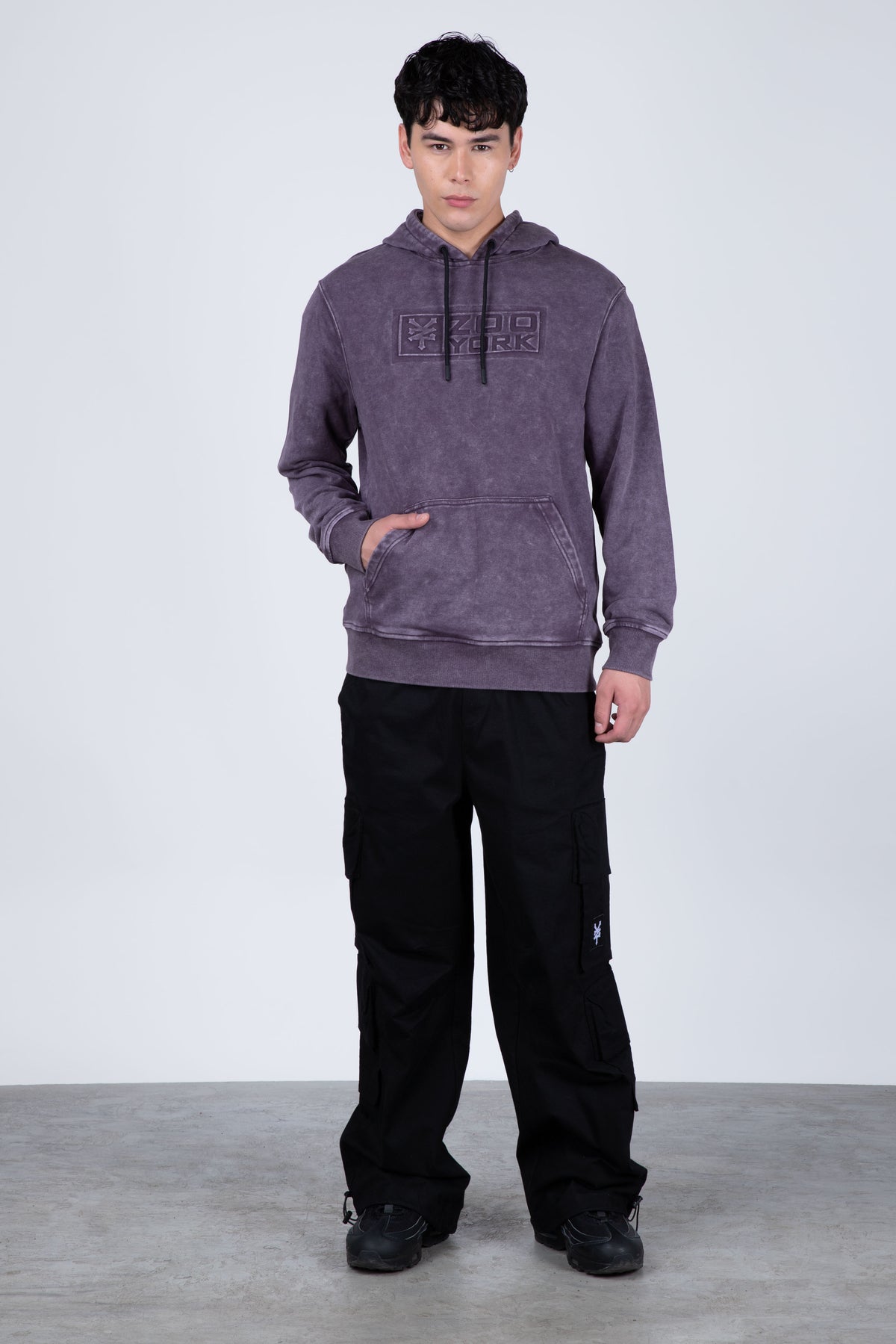 Poleron Con Gorro North Morado