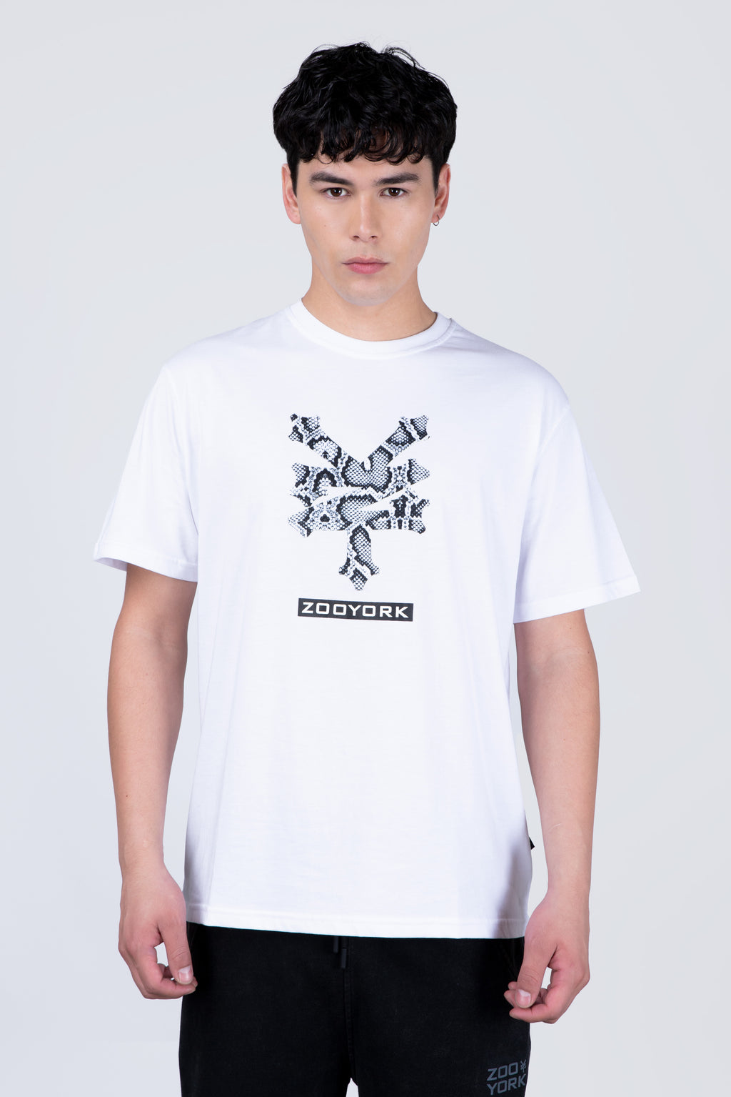 Polera Manga Corta Snake Blanco
