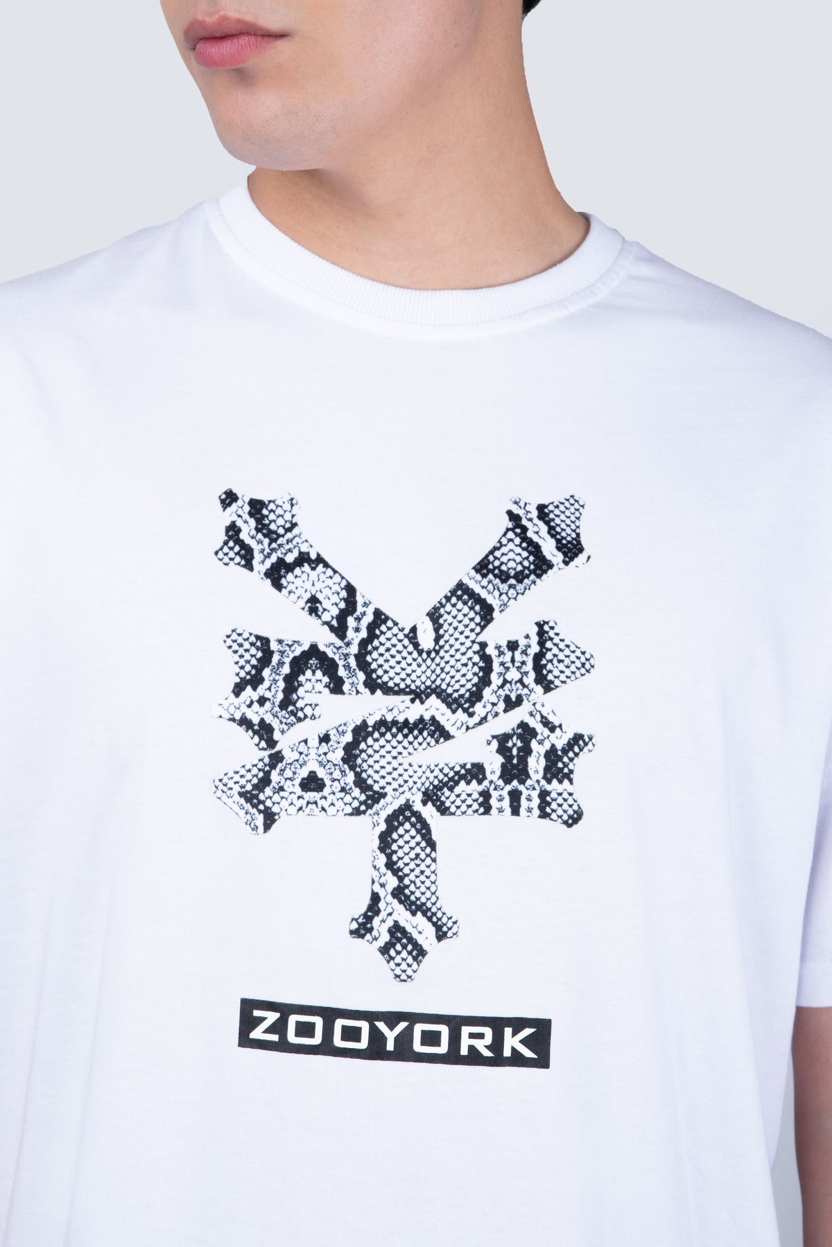 Polera Manga Corta Snake Blanco