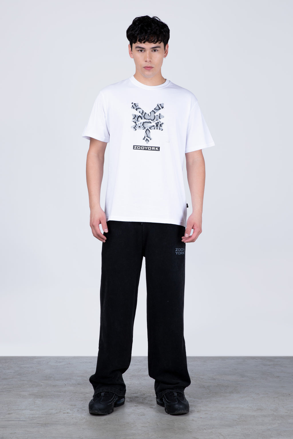 Polera Manga Corta Snake Blanco