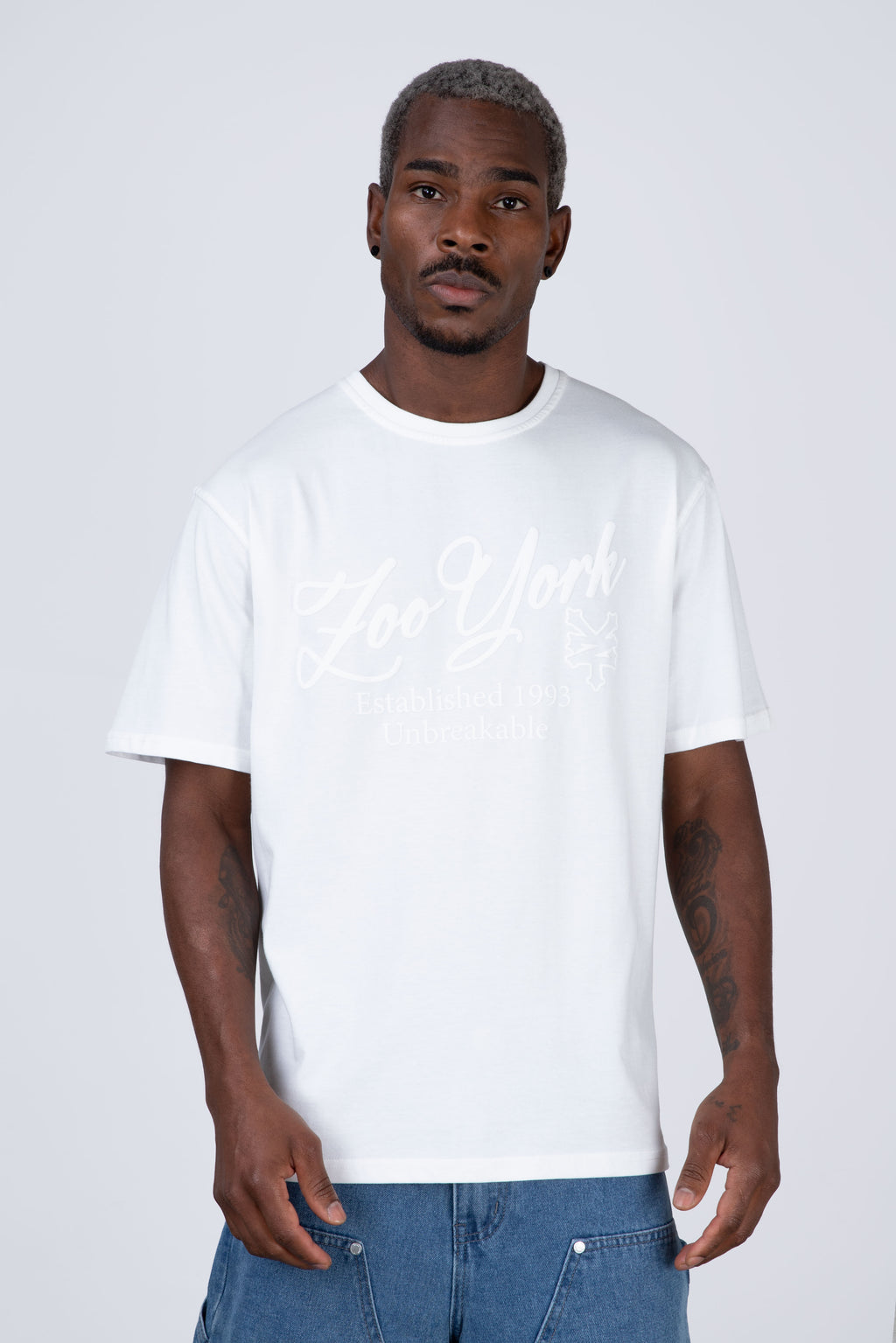 Polera Manga Corta Roots Blanco