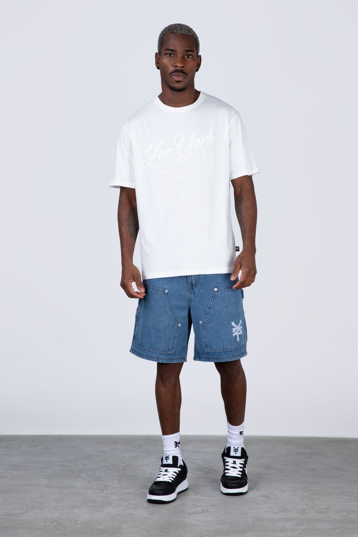 Polera Manga Corta Roots Blanco