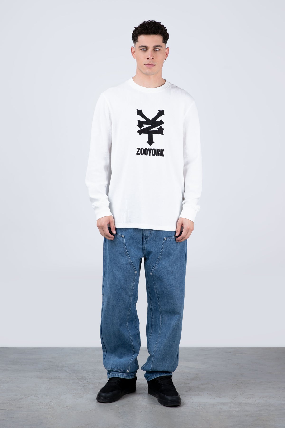 Polera Manga Larga Newyorkwaf Beige