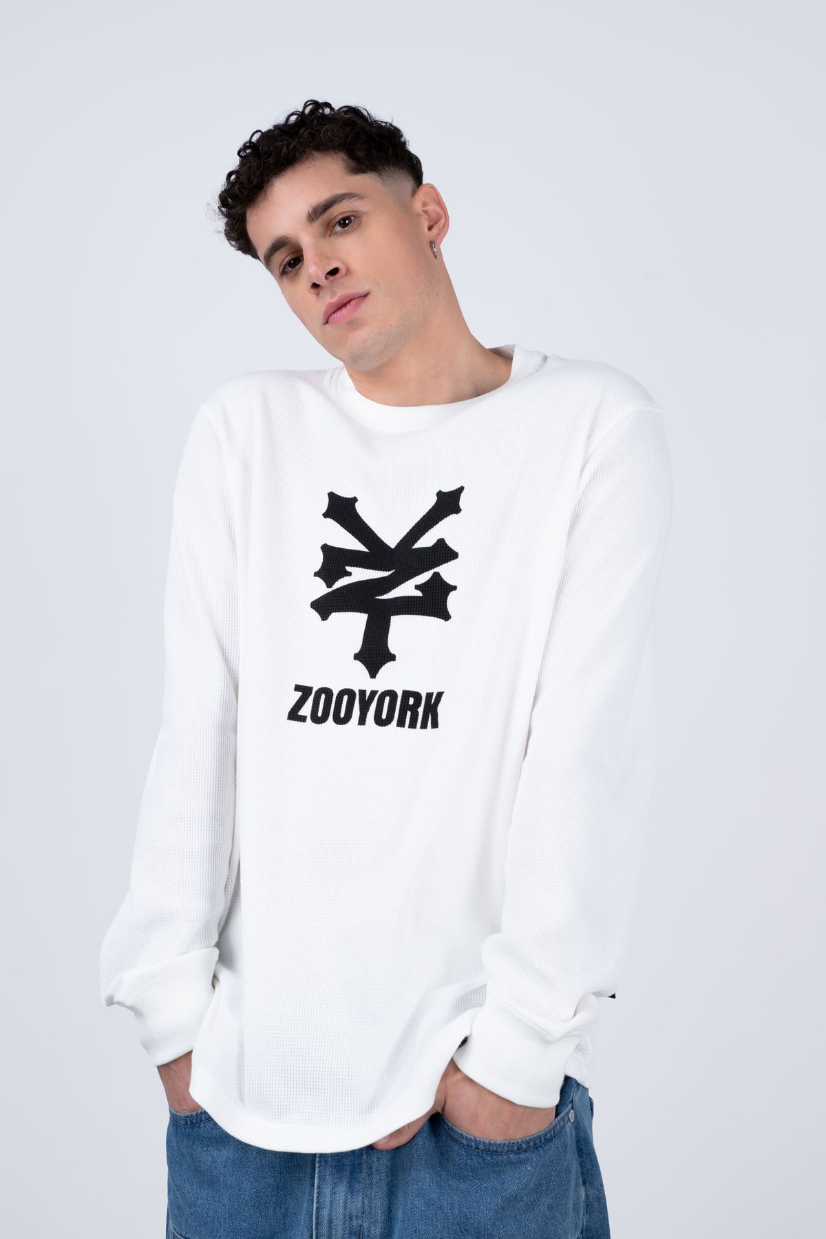 Polera Manga Larga Newyorkwaf Beige