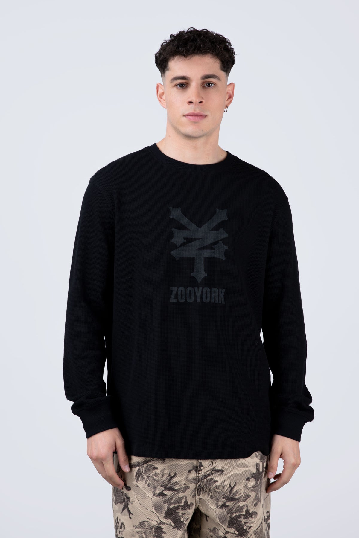 Polera Manga Larga Newyorkwaf Negro
