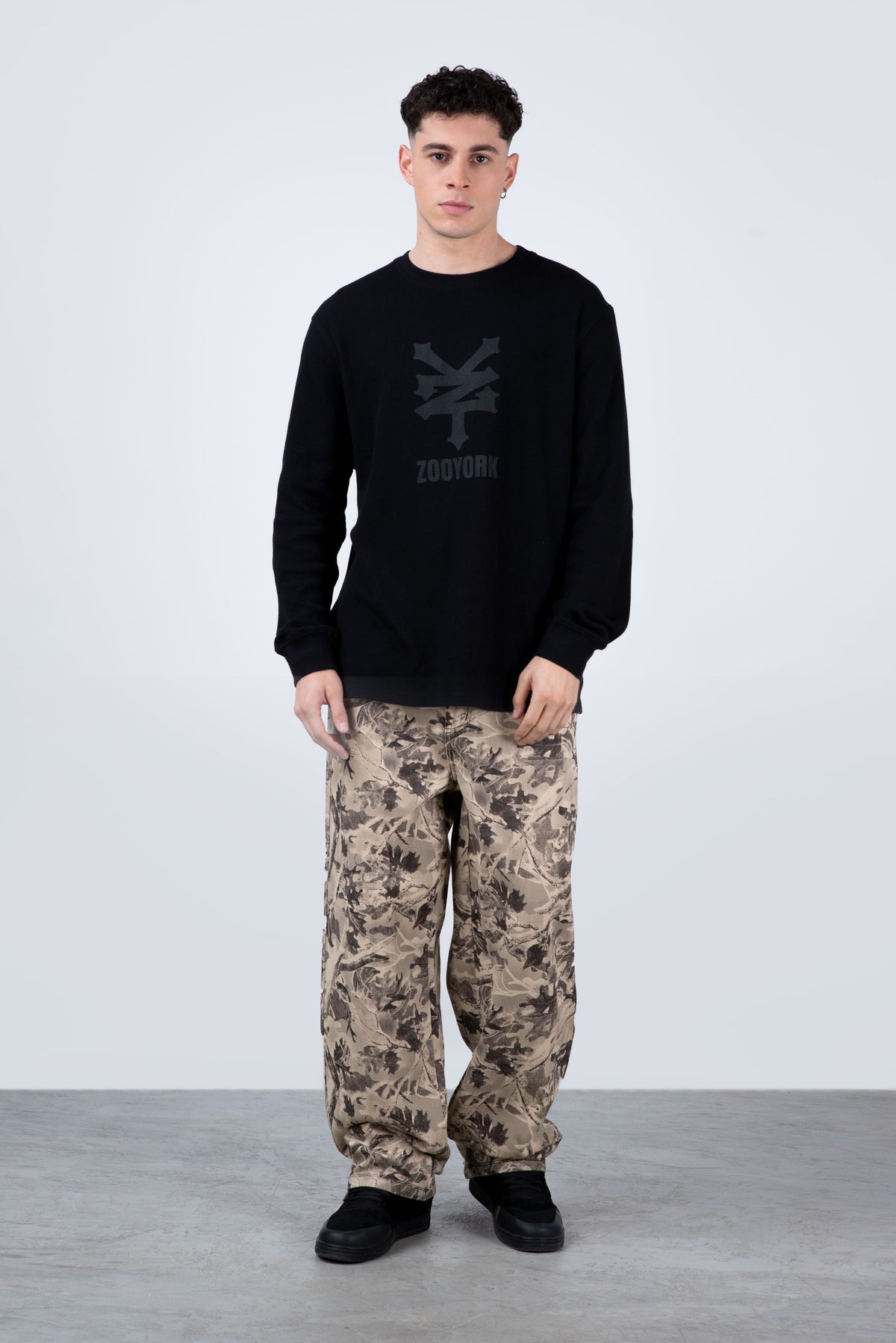 Polera Manga Larga Newyorkwaf Negro