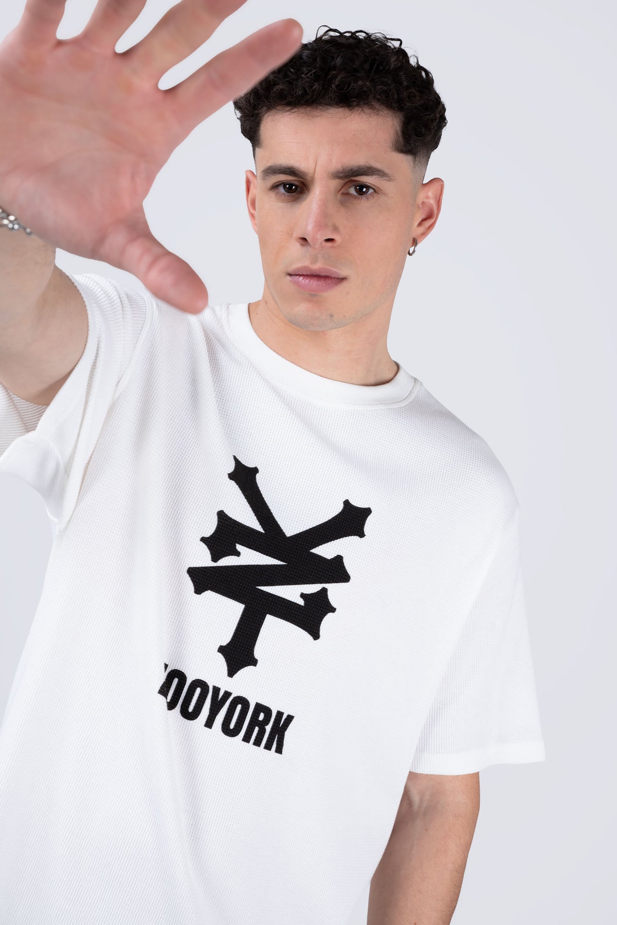 Polera Manga Corta Newyorkwaf Beige