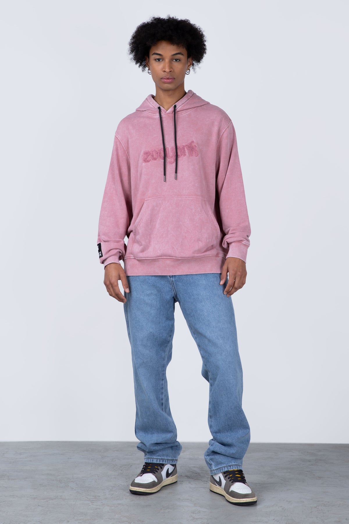 Poleron Con Cuello Greyscale Rosado