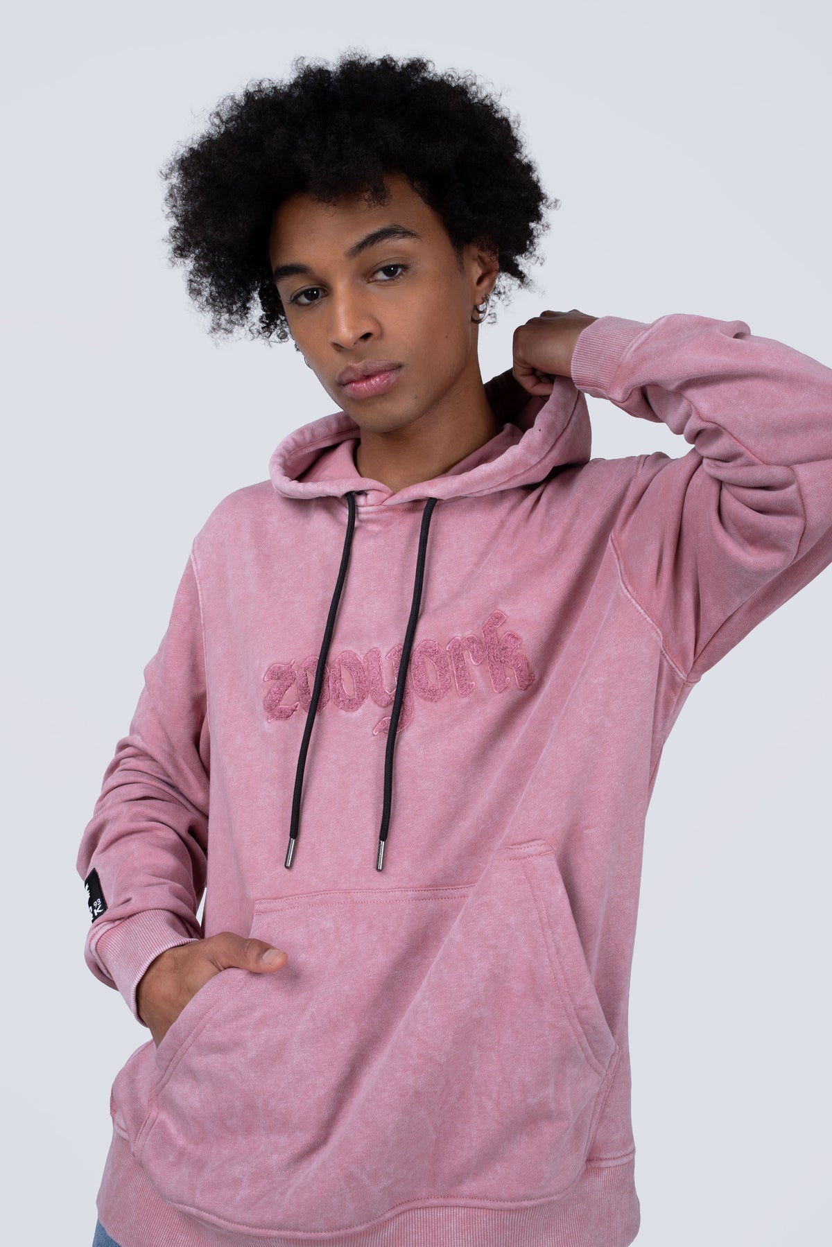Poleron Con Cuello Greyscale Rosado