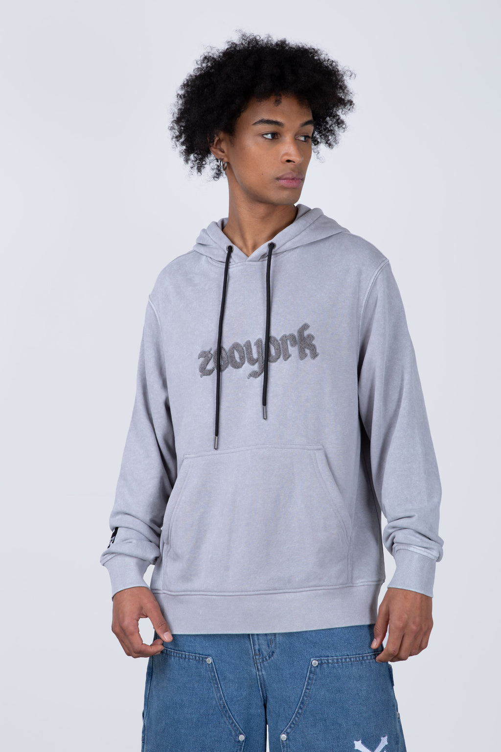 Poleron Con Cuello Greyscale Gris