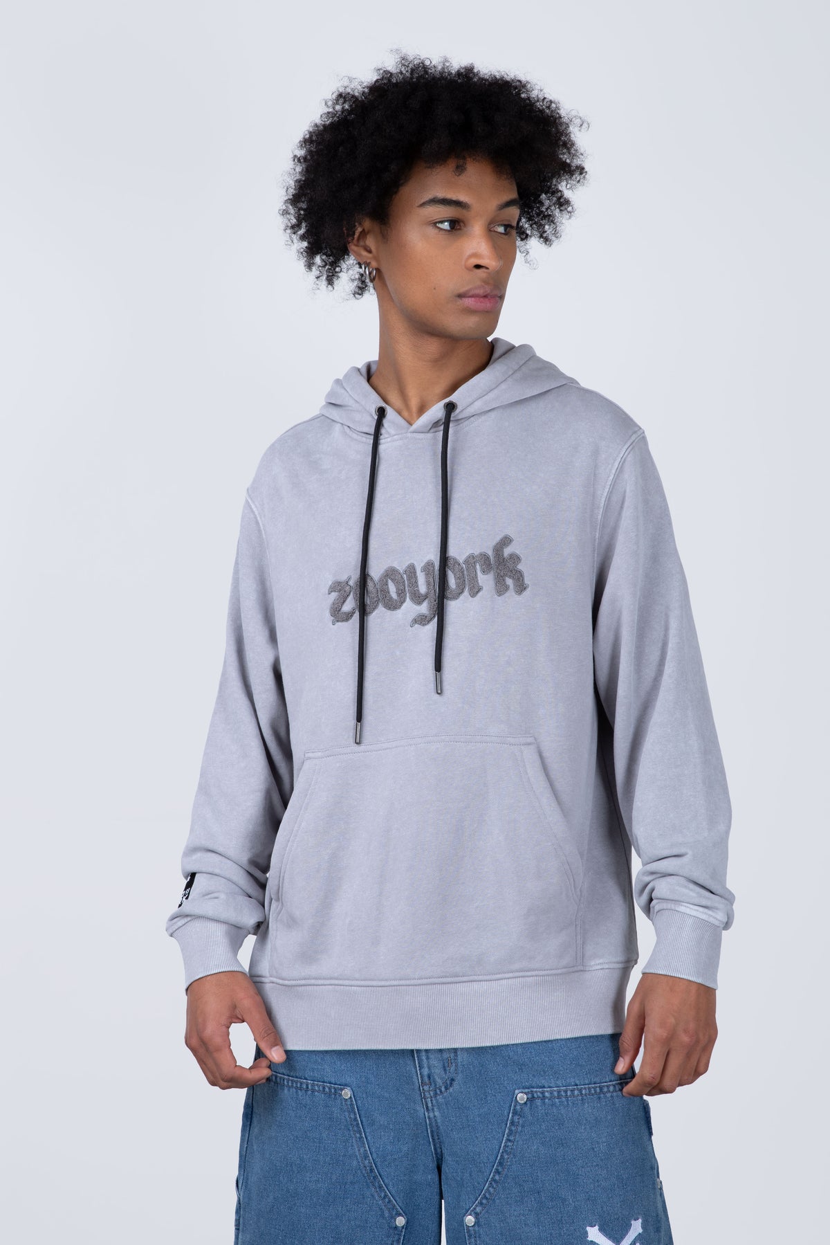 Poleron Con Cuello Greyscale Gris