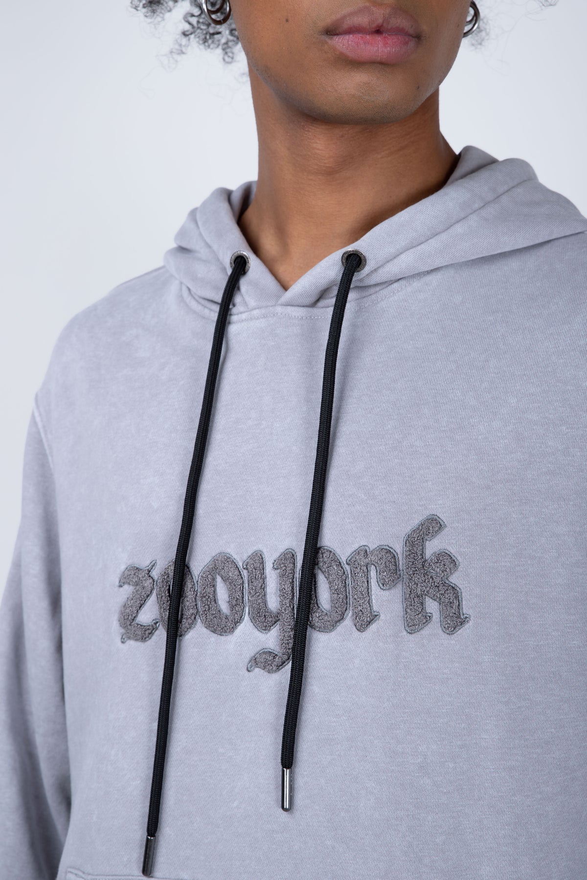 Poleron Con Cuello Greyscale Gris
