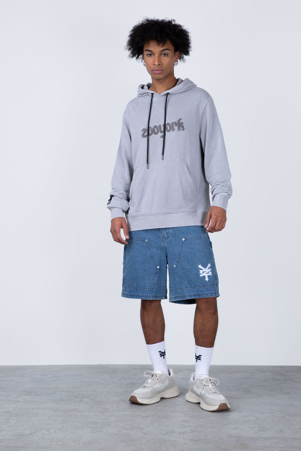 Poleron Con Cuello Greyscale Gris