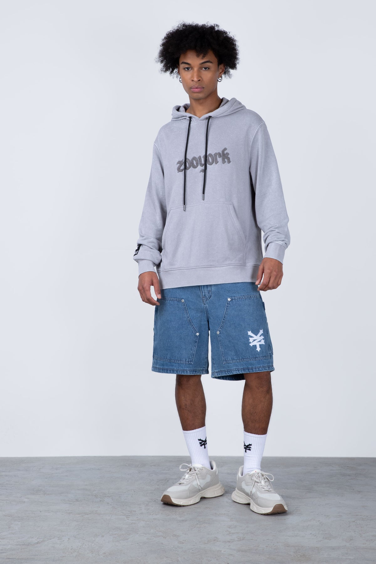 Poleron Con Cuello Greyscale Gris