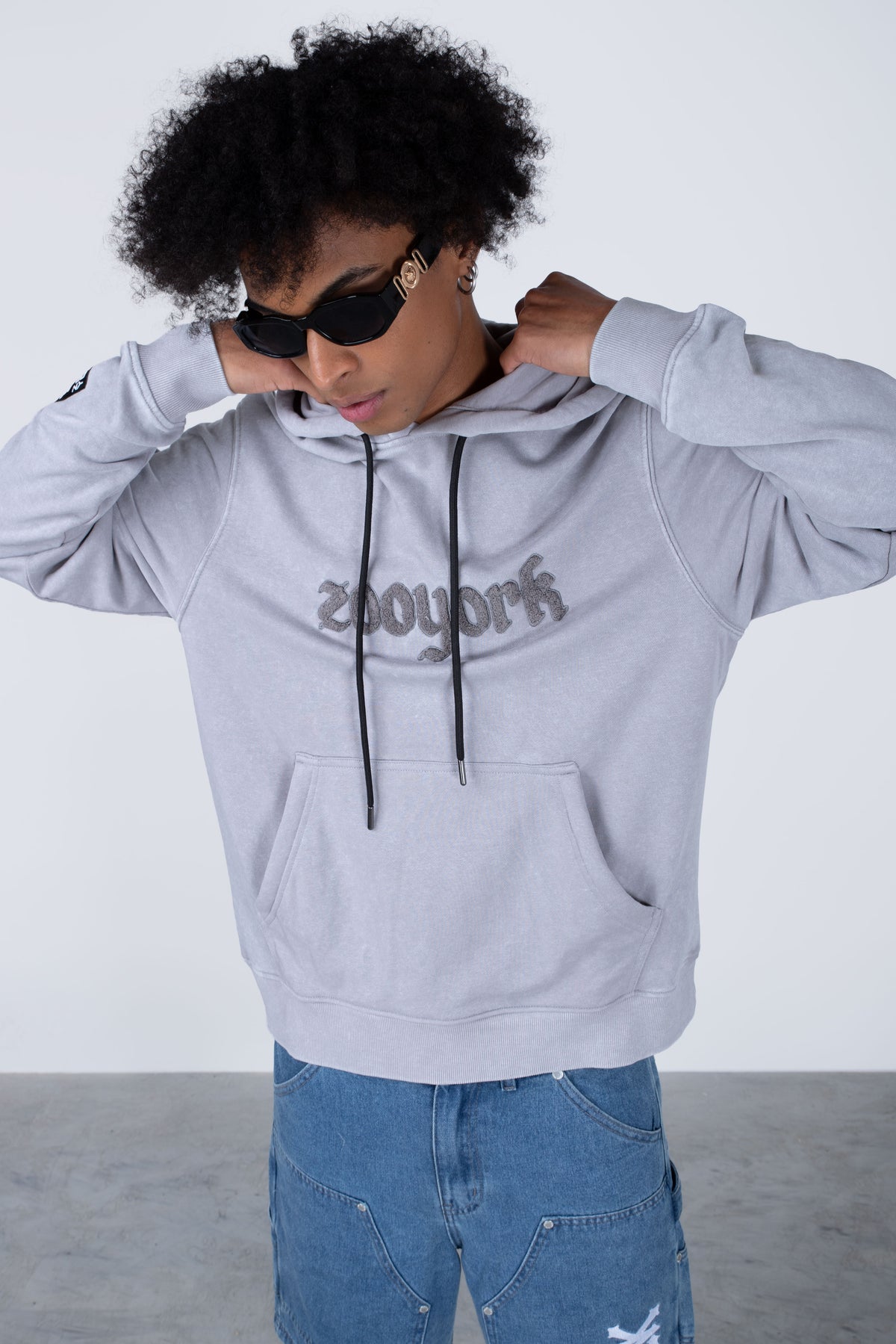 Poleron Con Cuello Greyscale Gris