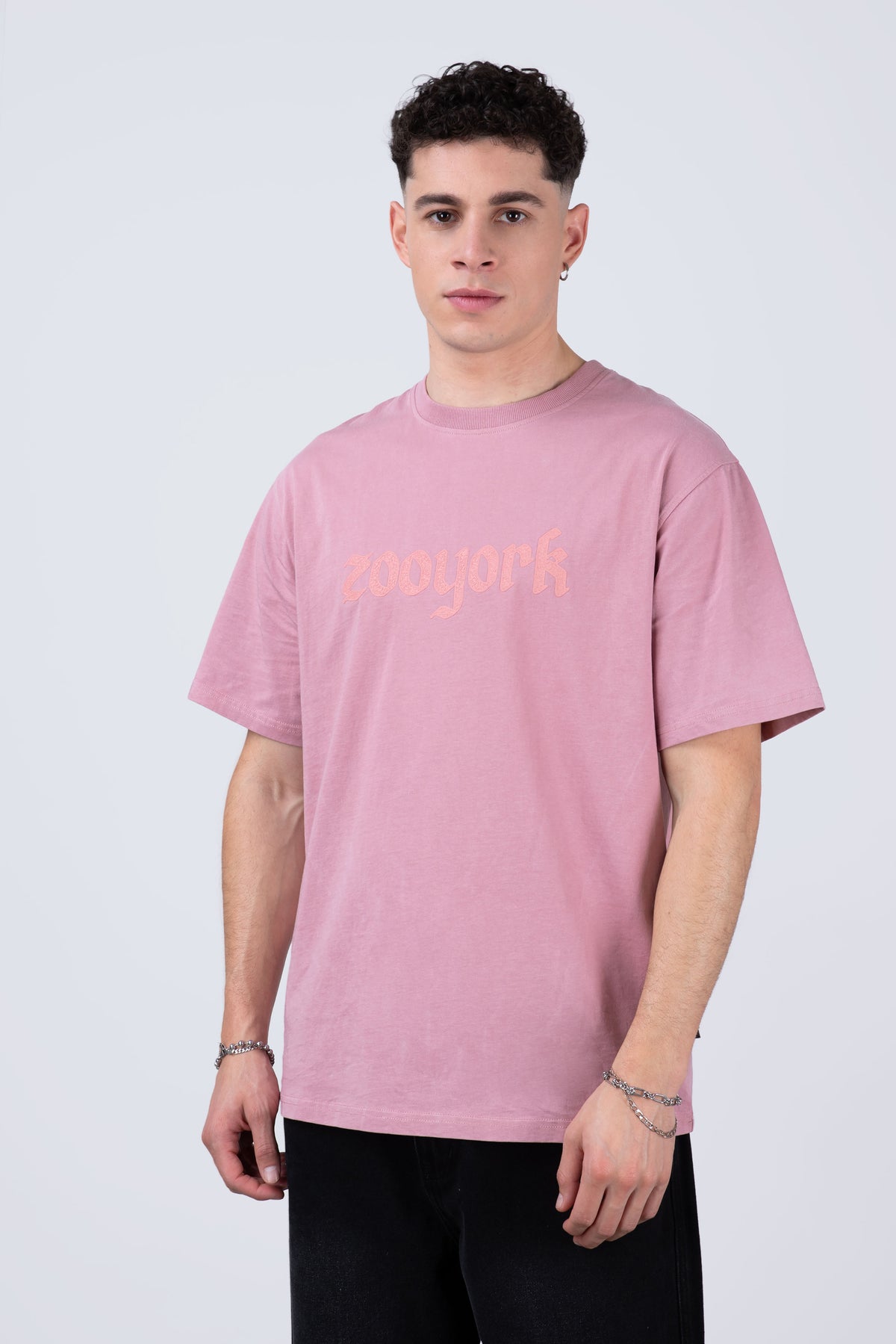 Polera Manga Corta Greyscale Rosado