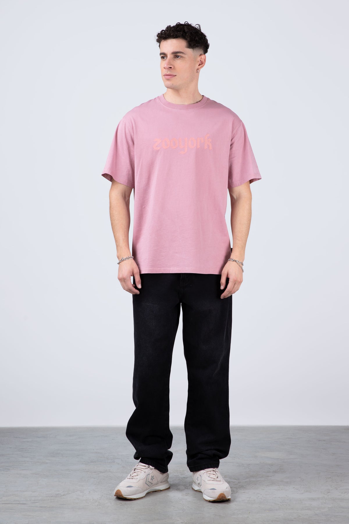 Polera Manga Corta Greyscale Rosado
