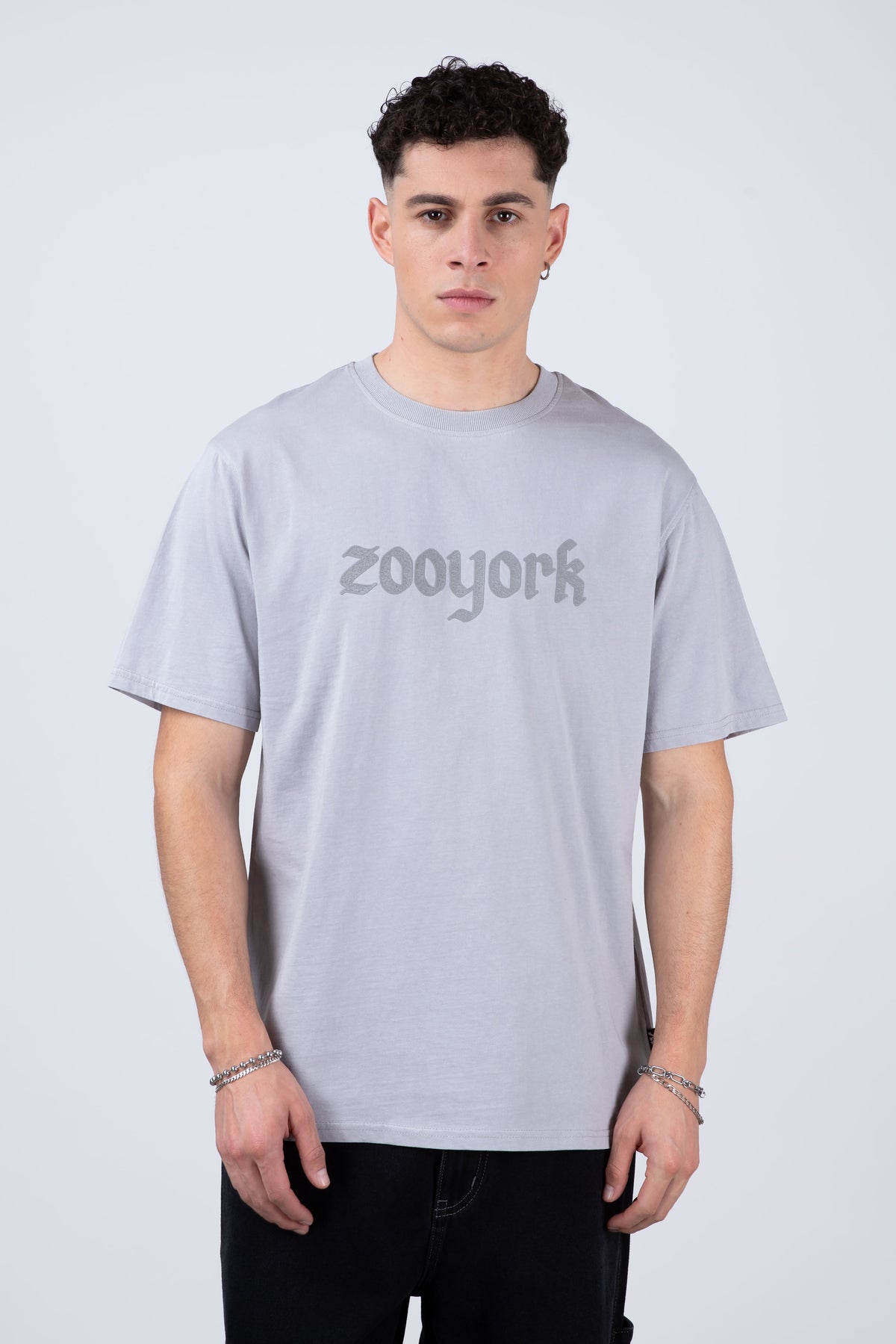 Polera Manga Corta Greyscale Gris