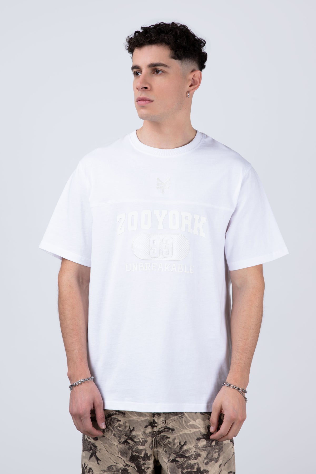Polera Manga Corta Number Blanco