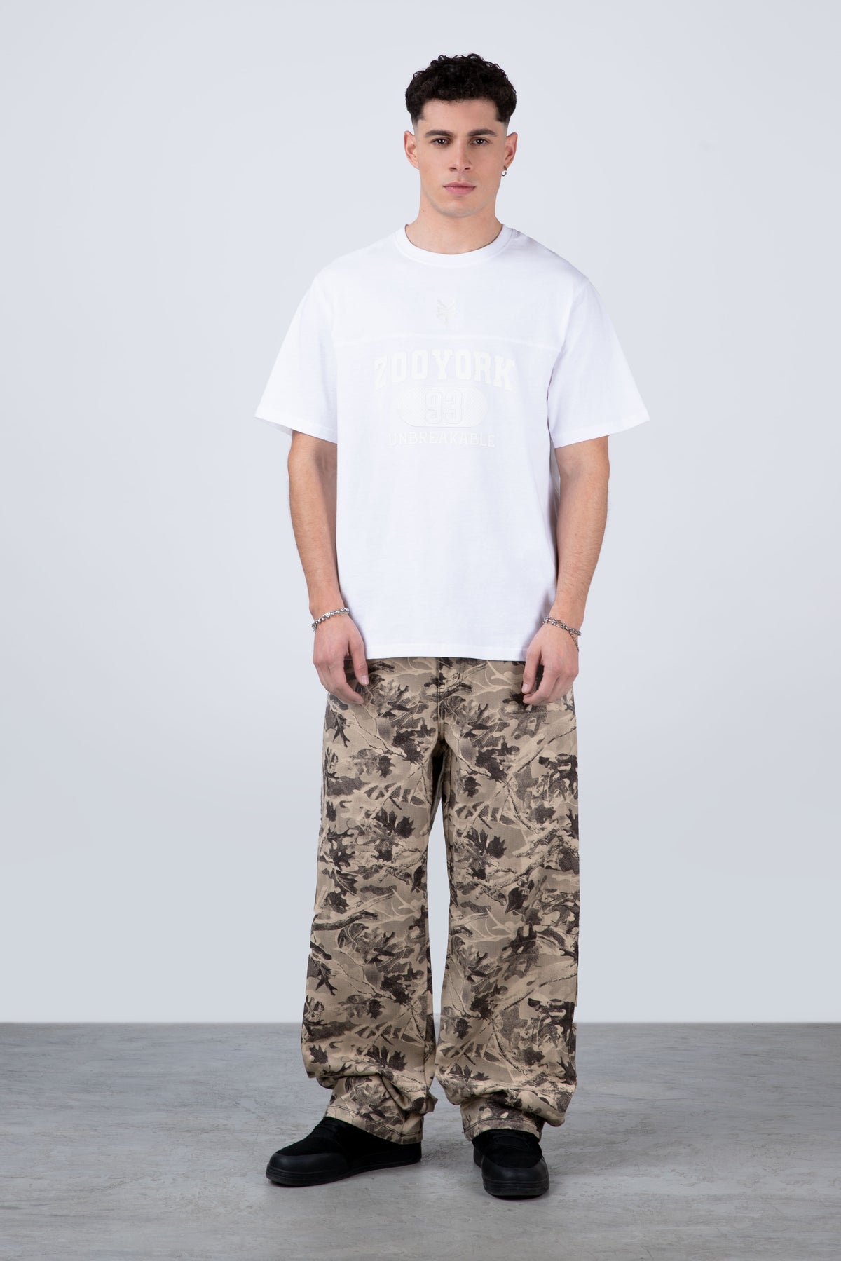 Polera Manga Corta Number Blanco