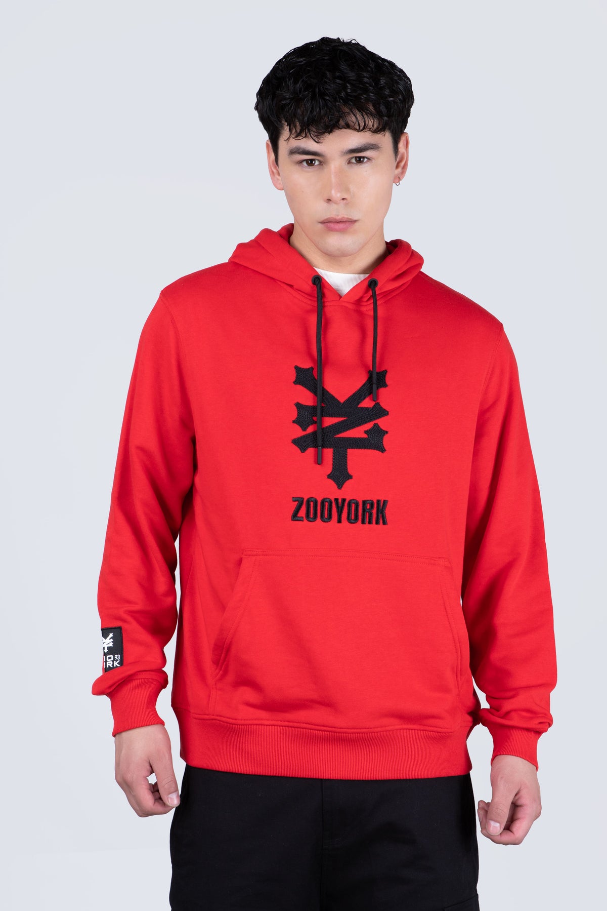 Poleron Con Gorro Newyork Rojo