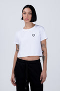 Polera Manga Corta Crop Rubber Blanco