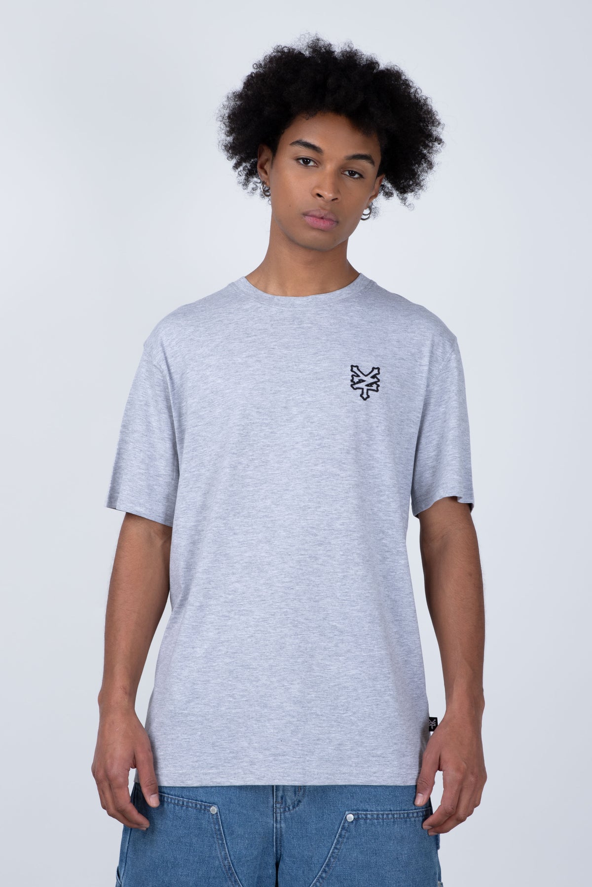 Polera Manga Corta Original Outline Gris