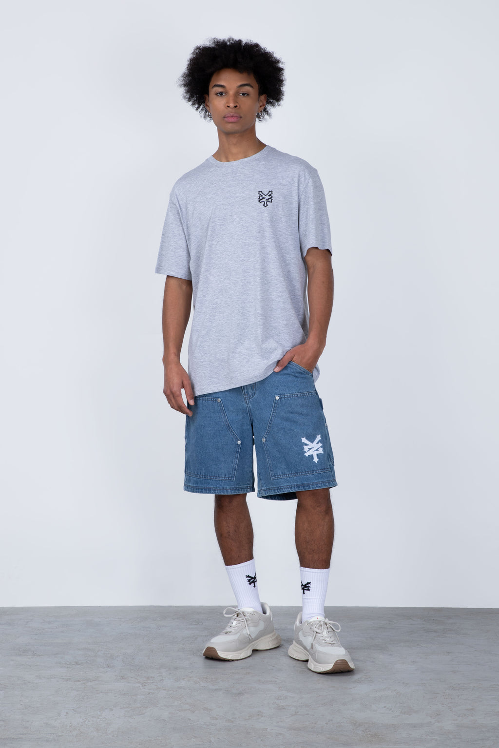 Polera Manga Corta Original Outline Gris