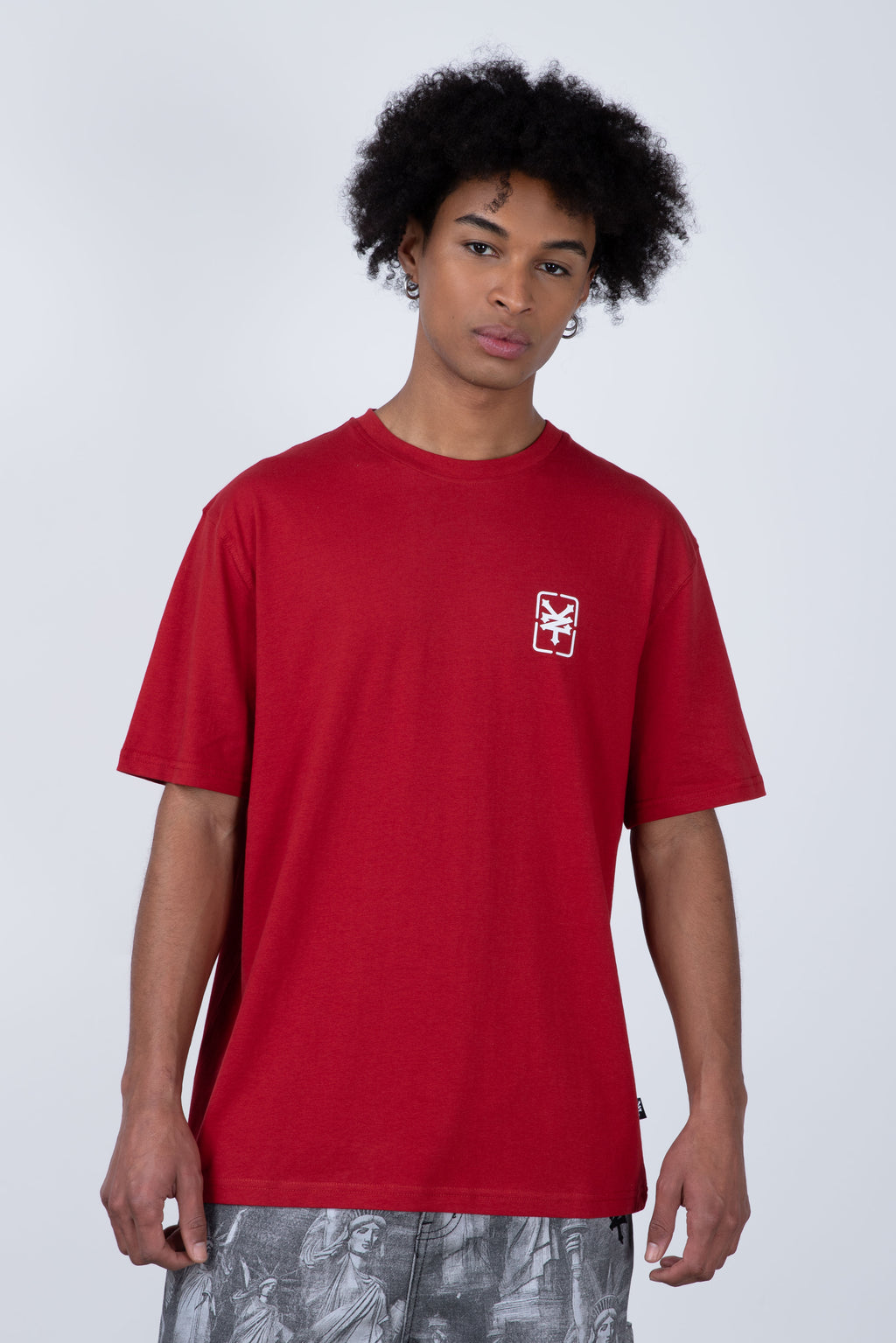 Polera Manga Corta Original Square Burdeo