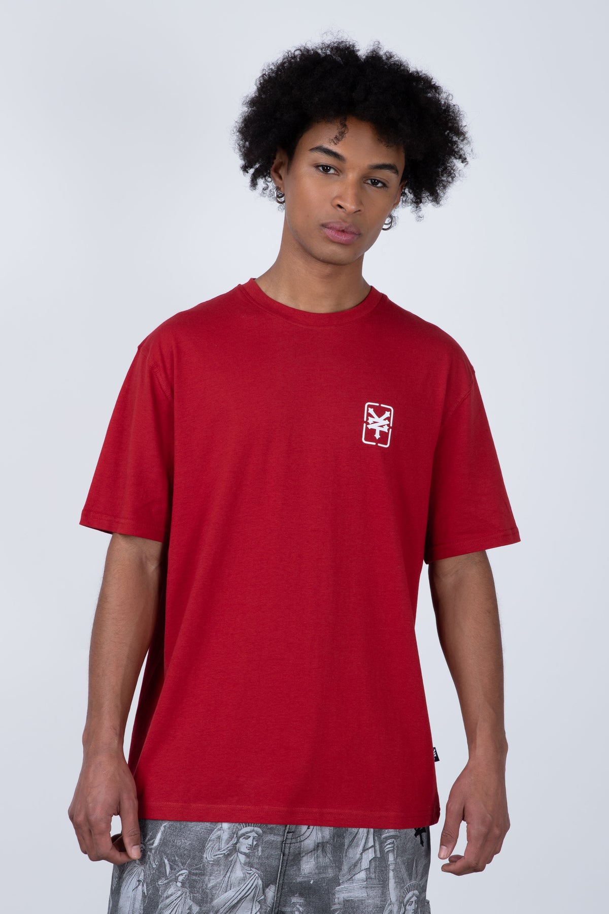 Polera Manga Corta Original Square Burdeo