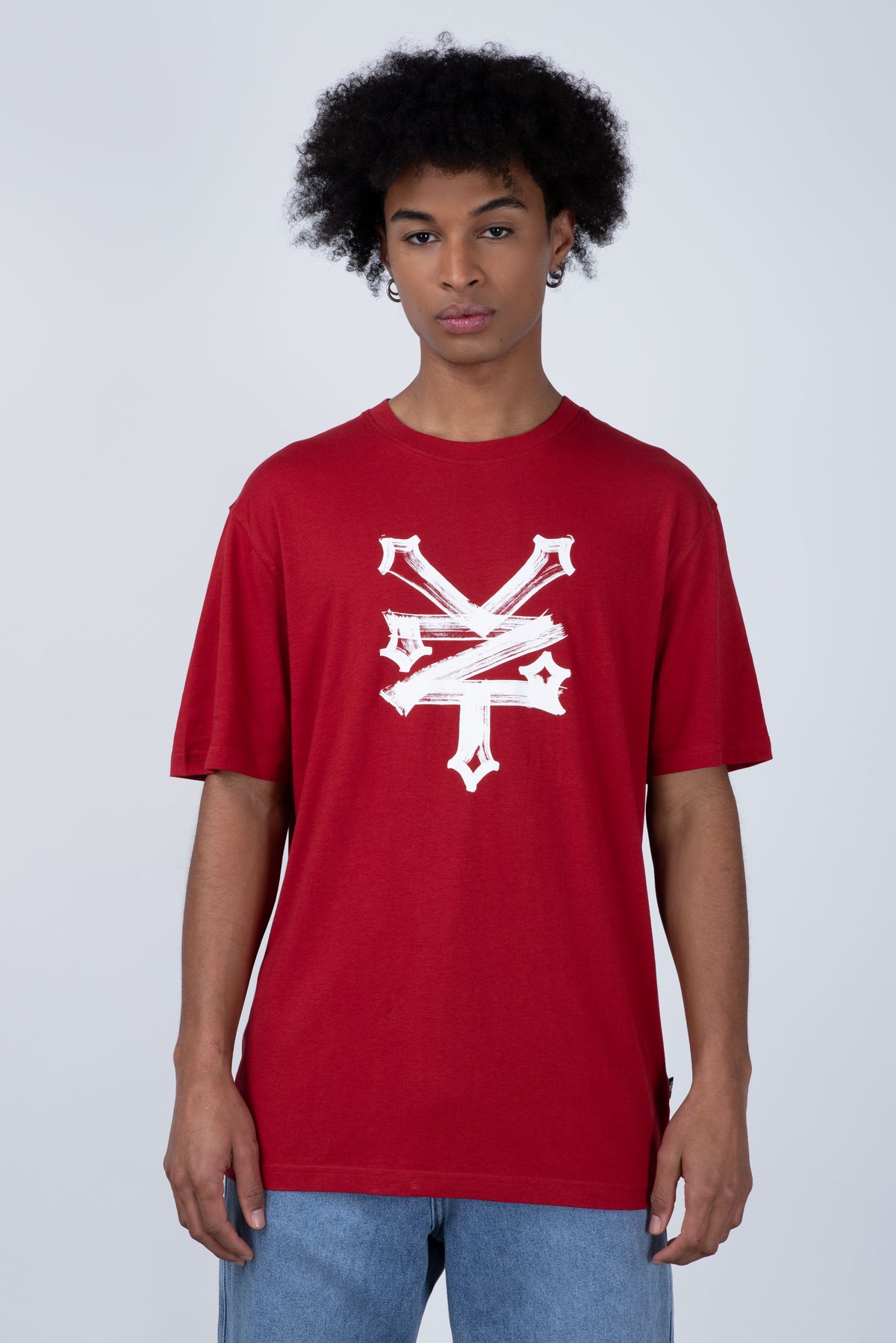 Polera Manga Corta Crackerstroke Burdeo