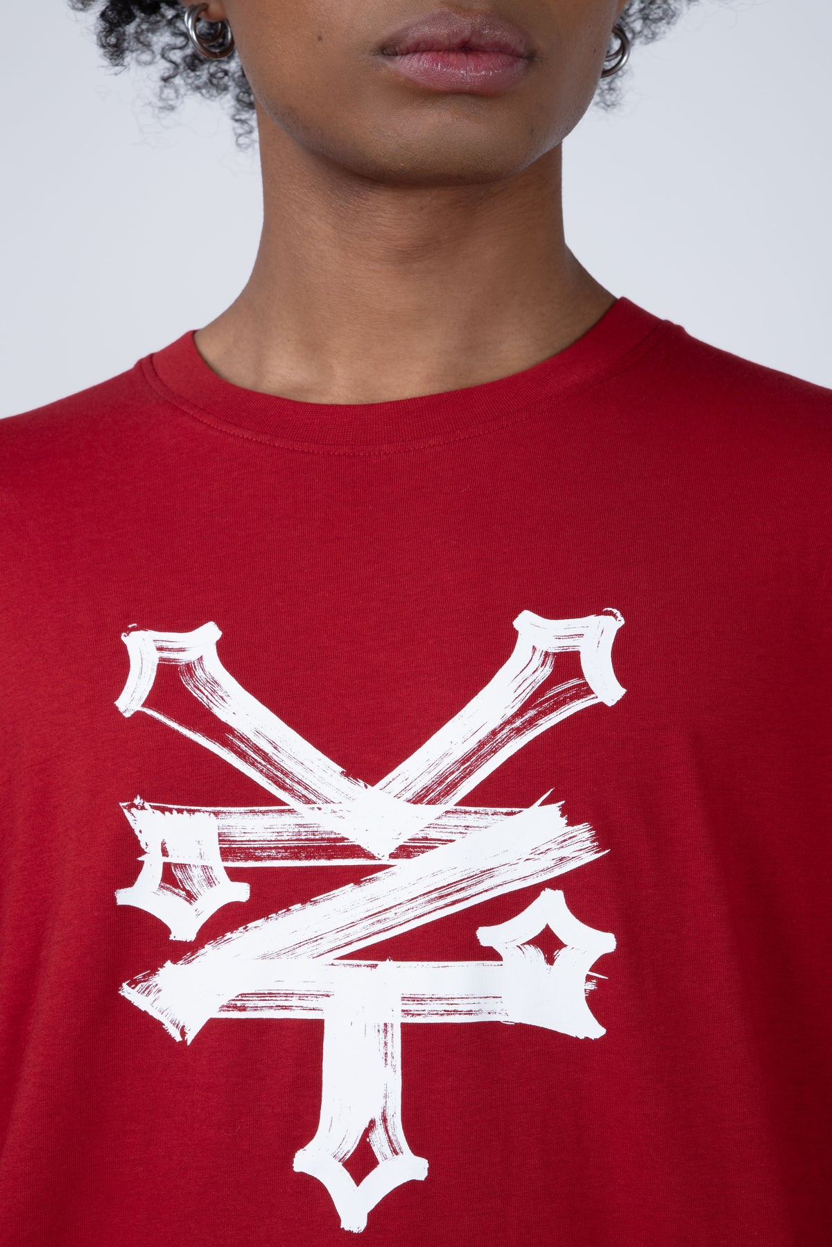 Polera Manga Corta Crackerstroke Burdeo