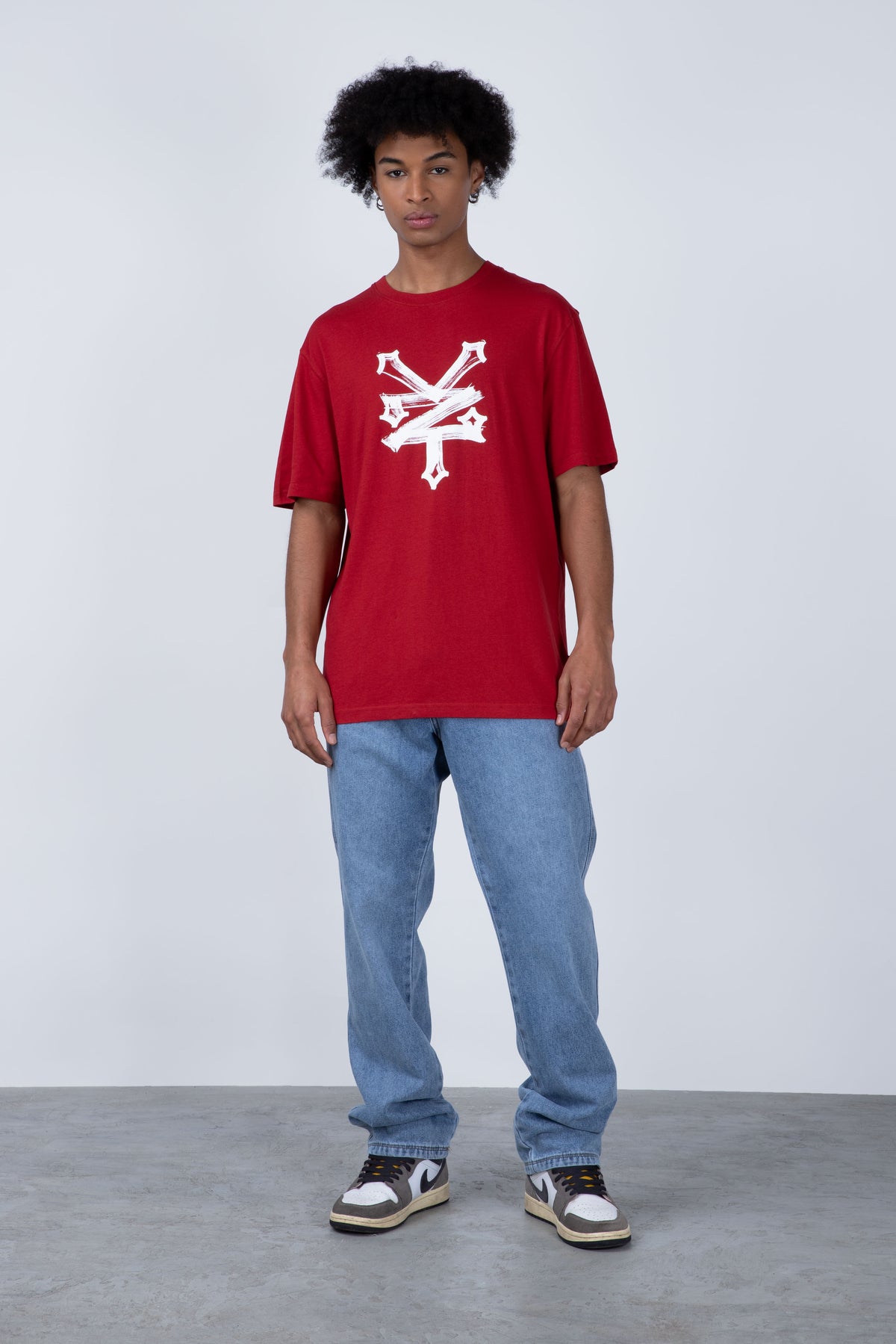 Polera Manga Corta Crackerstroke Burdeo