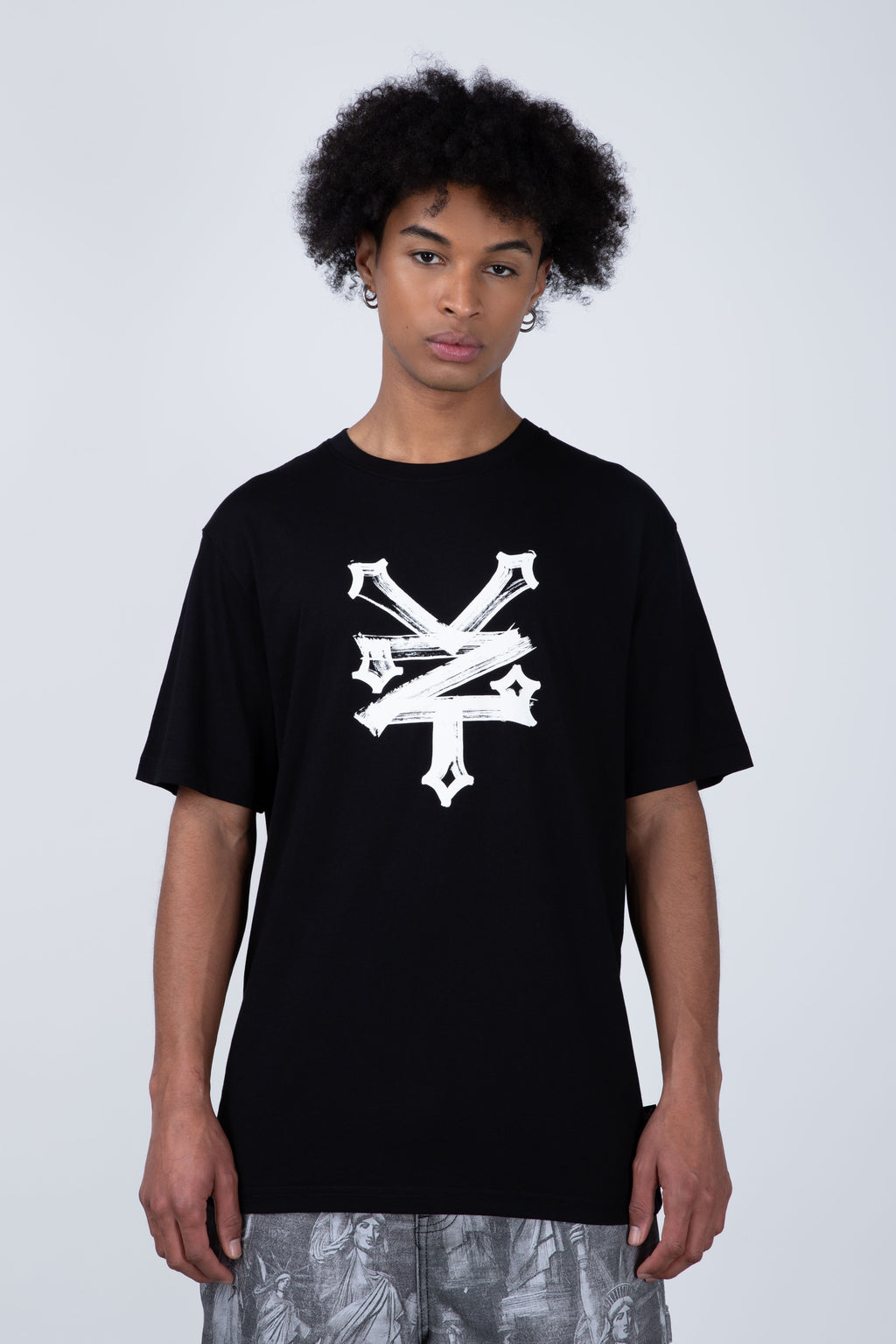 Polera Manga Corta Crackerstroke Negro