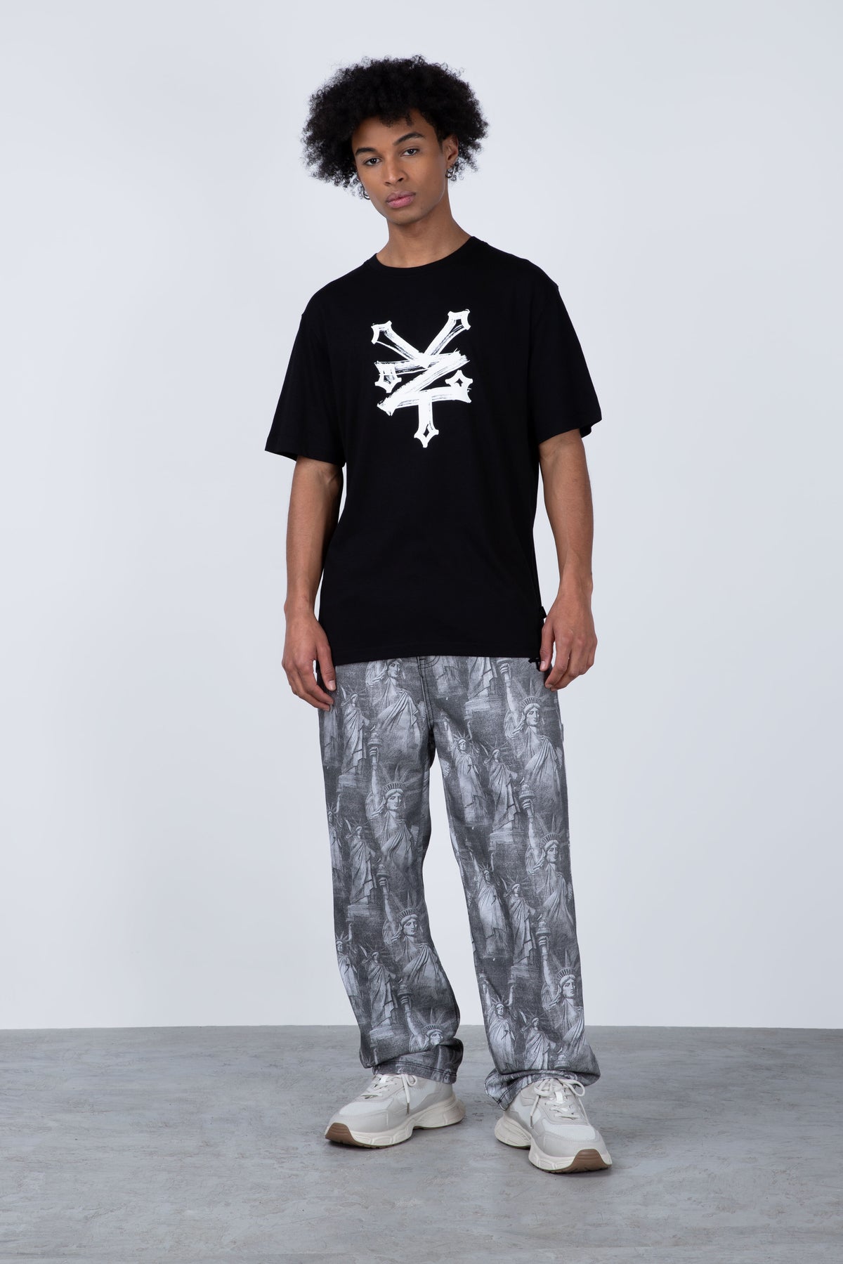 Polera Manga Corta Crackerstroke Negro